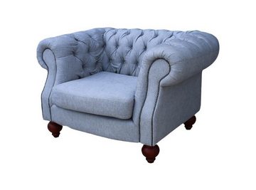 JVmoebel Sessel, Chesterfield 1 Sitzer Stoff Wohnzimmercouch Sofa Couch Wohnzimmer