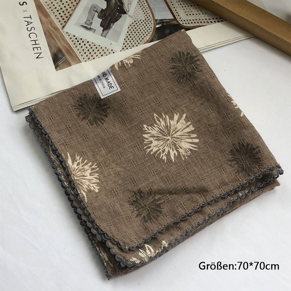 Seidenschal Comfort Protection,Accessoires Braun SCRTD & Sun Schal,Vintage Linen Cotton