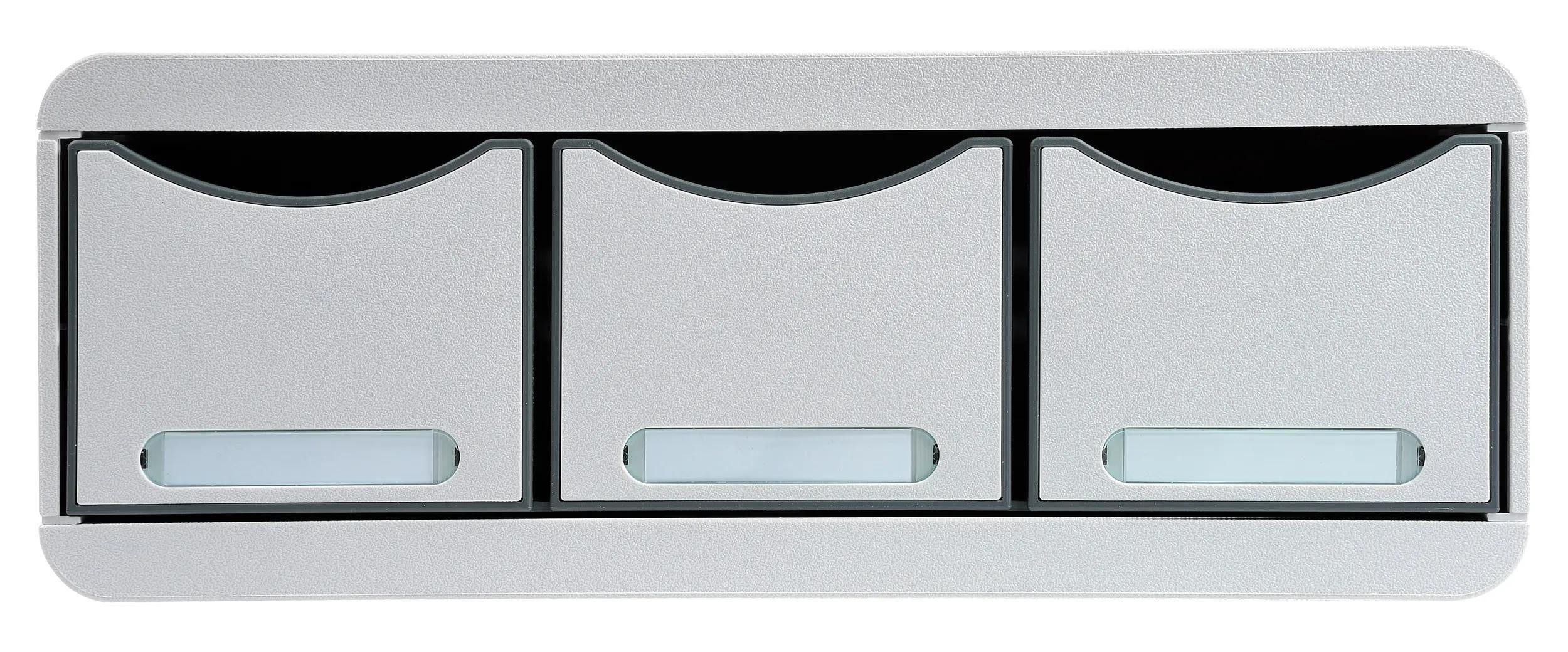 Schubladenbox TOOLBOX, Ablagemodul mit 3 Schubladen - Lichtgrau - 318740D