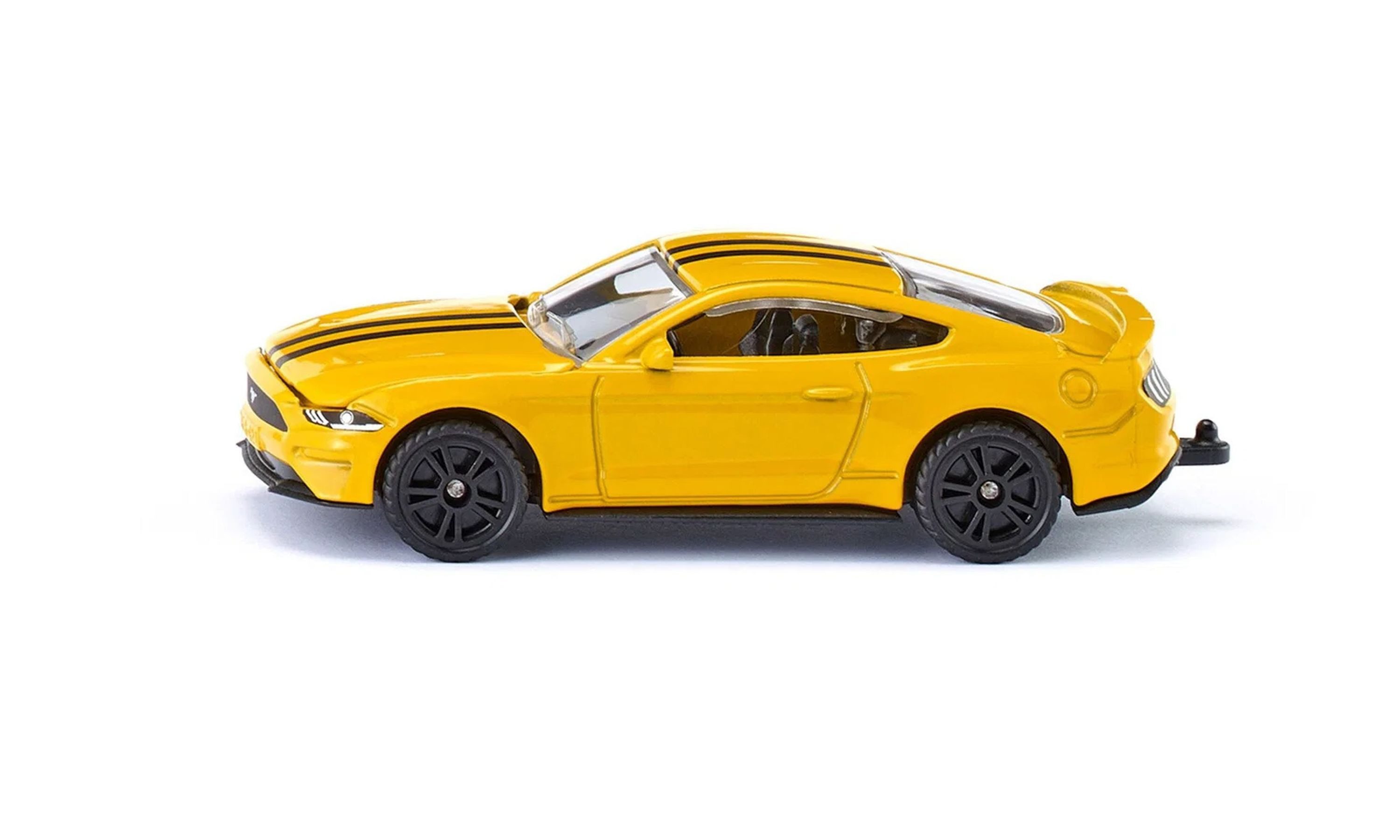 Siku Spielzeug-Auto Ford Mustang GT Modellauto mit Anhängerkupplung, Motorhaube zum Öffnen, Anhängerkupplung, gummierte Reifen