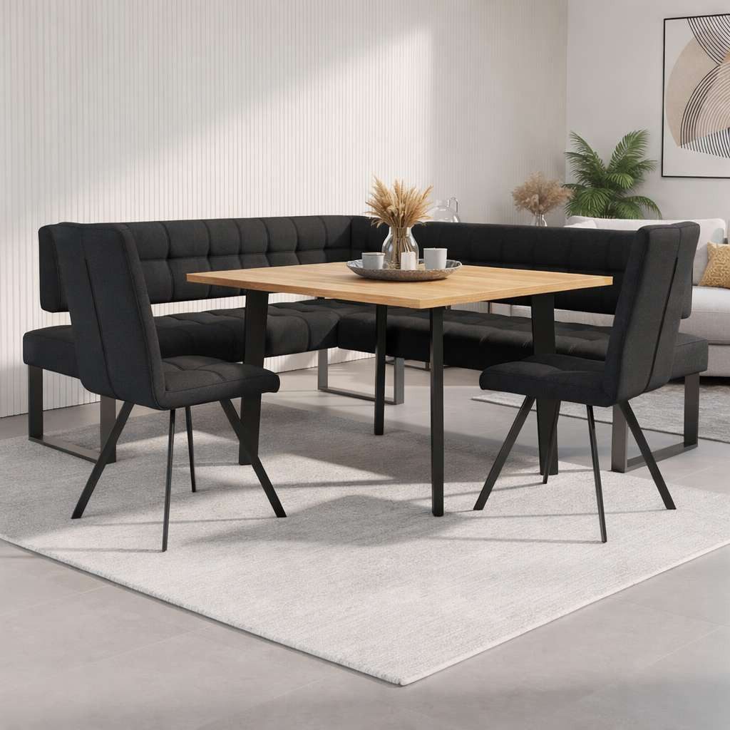 Home affaire Eckbank Mia Küchenbank, Polsterbank, Esszimmerbank, 207x167 cm, Moderne Bank und Farben, Sitzplatzanzahl: 5, Frei in Raum stellbar