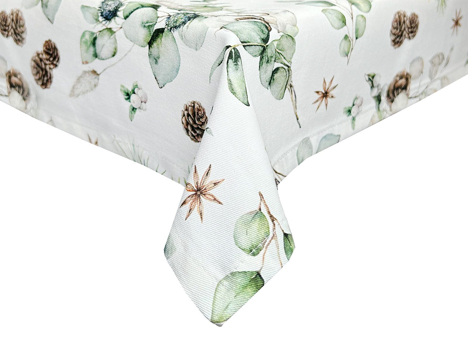 beties Tischdecke Magie des Winters Moggl (1-tlg, 1 Stück Tischdecke), Winterliches Design mit Tannenzapfen