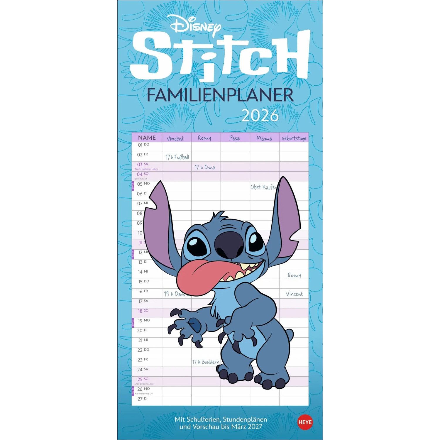HEYE Wandkalender Stitch Familienplaner 2026