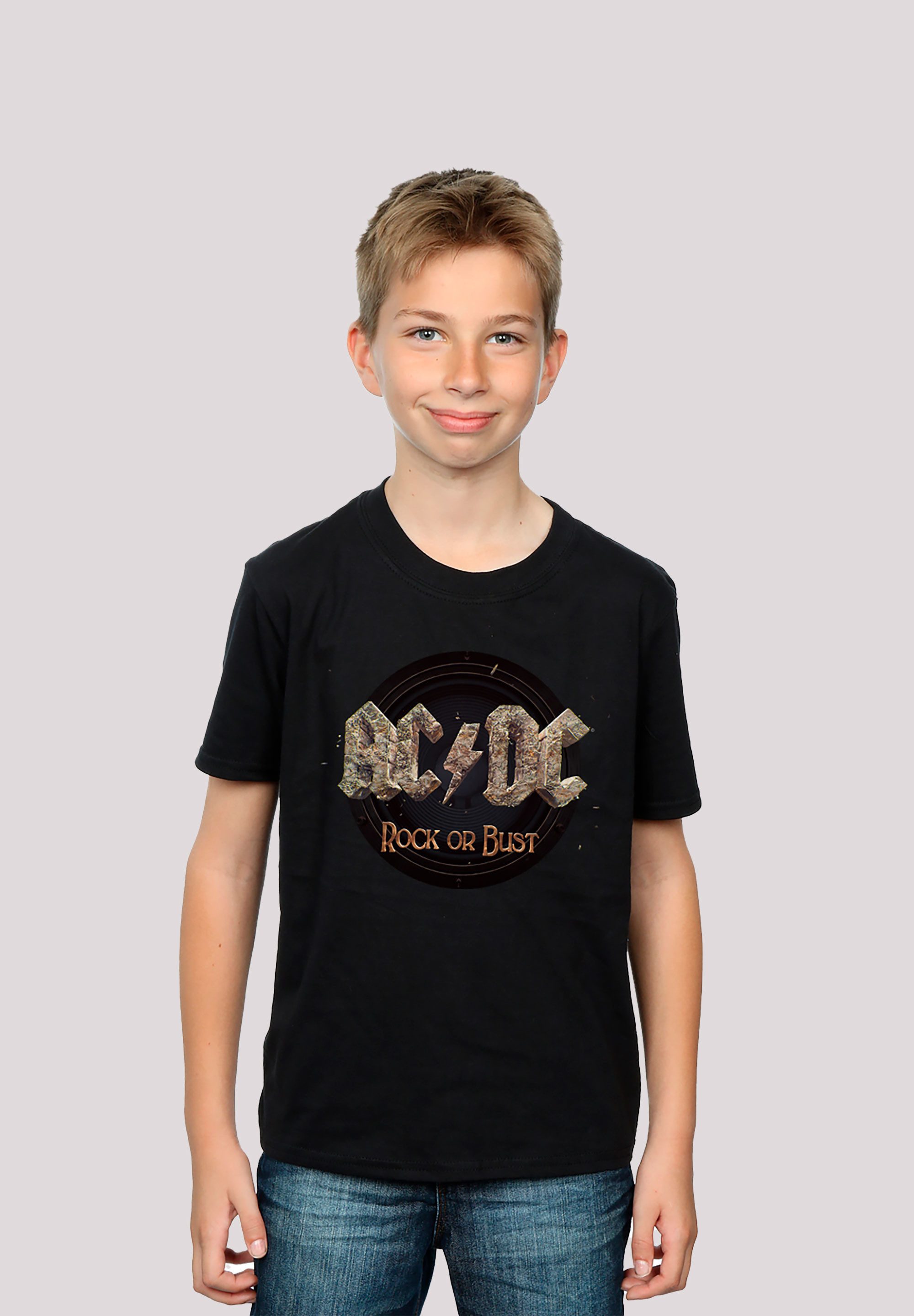 F4NT4STIC T Shirt ACDC Rock or Bust fur Kinder Herren Print