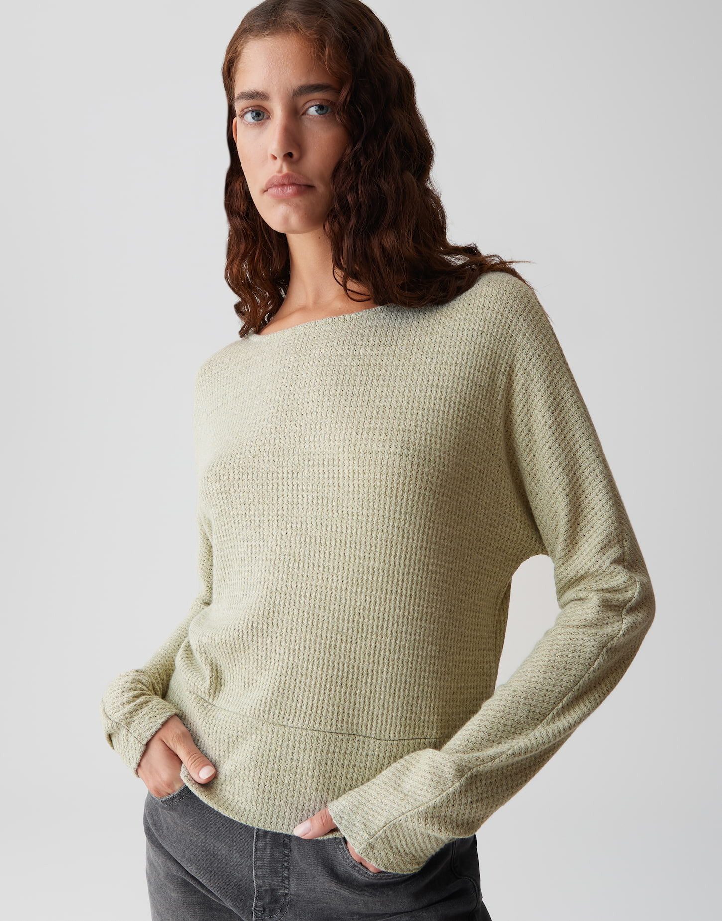 OPUS Langarmshirt SELLU Regular überschnittener Langarm, günstig online kaufen
