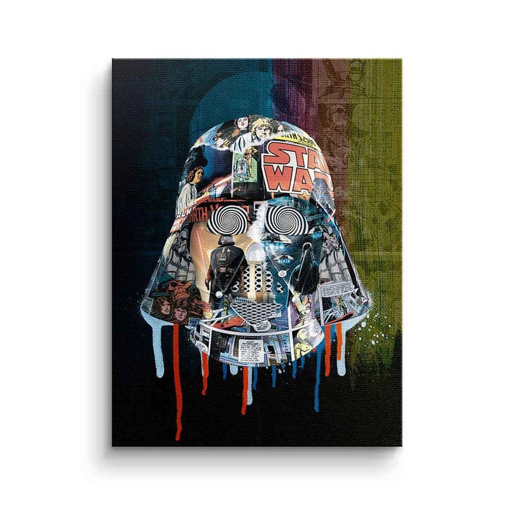 Side, ohne Vader Leinwandbild Rahmen Collage DOTCOMCANVAS® Star Leinwandbild Dark Darth Dark Side Wars Art Pop
