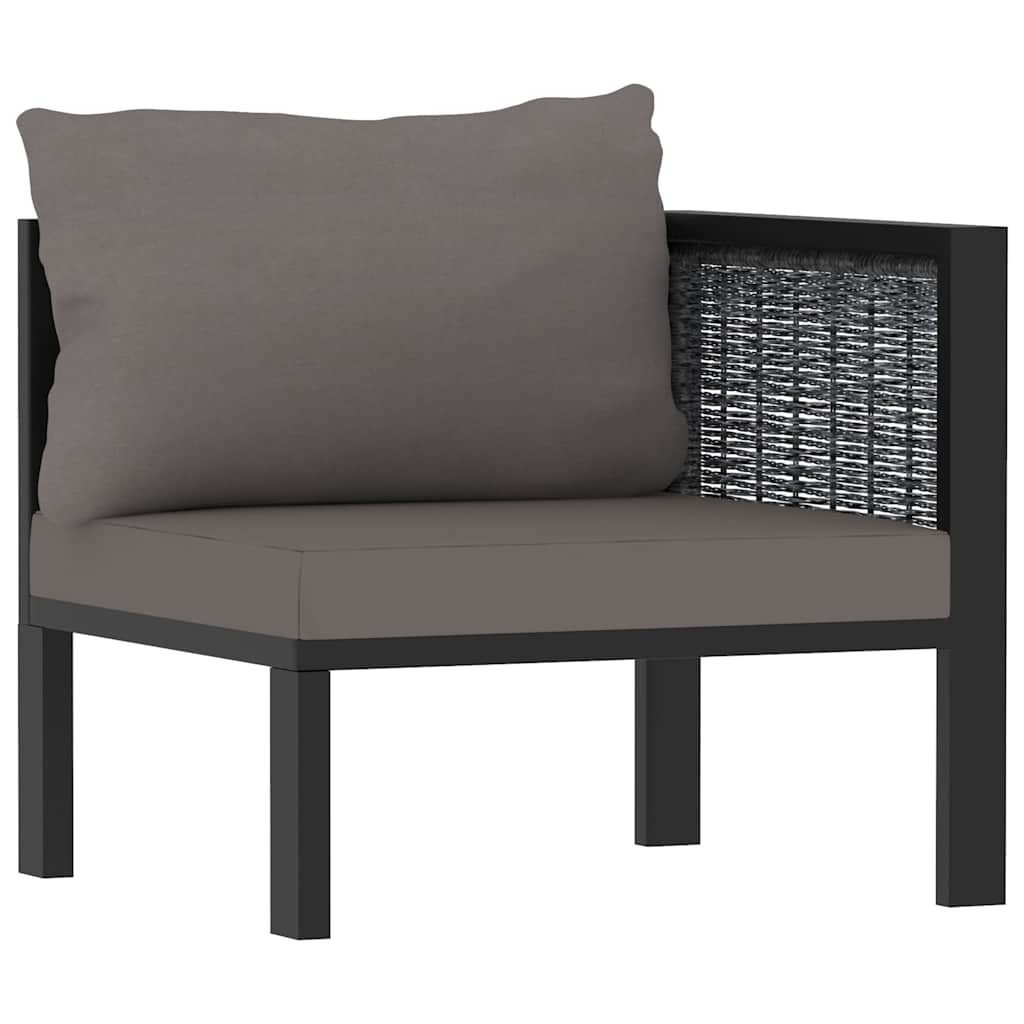 Sofa-eckelement Mit Linker Armlehne Poly Rattan Anthrazit günstig online kaufen