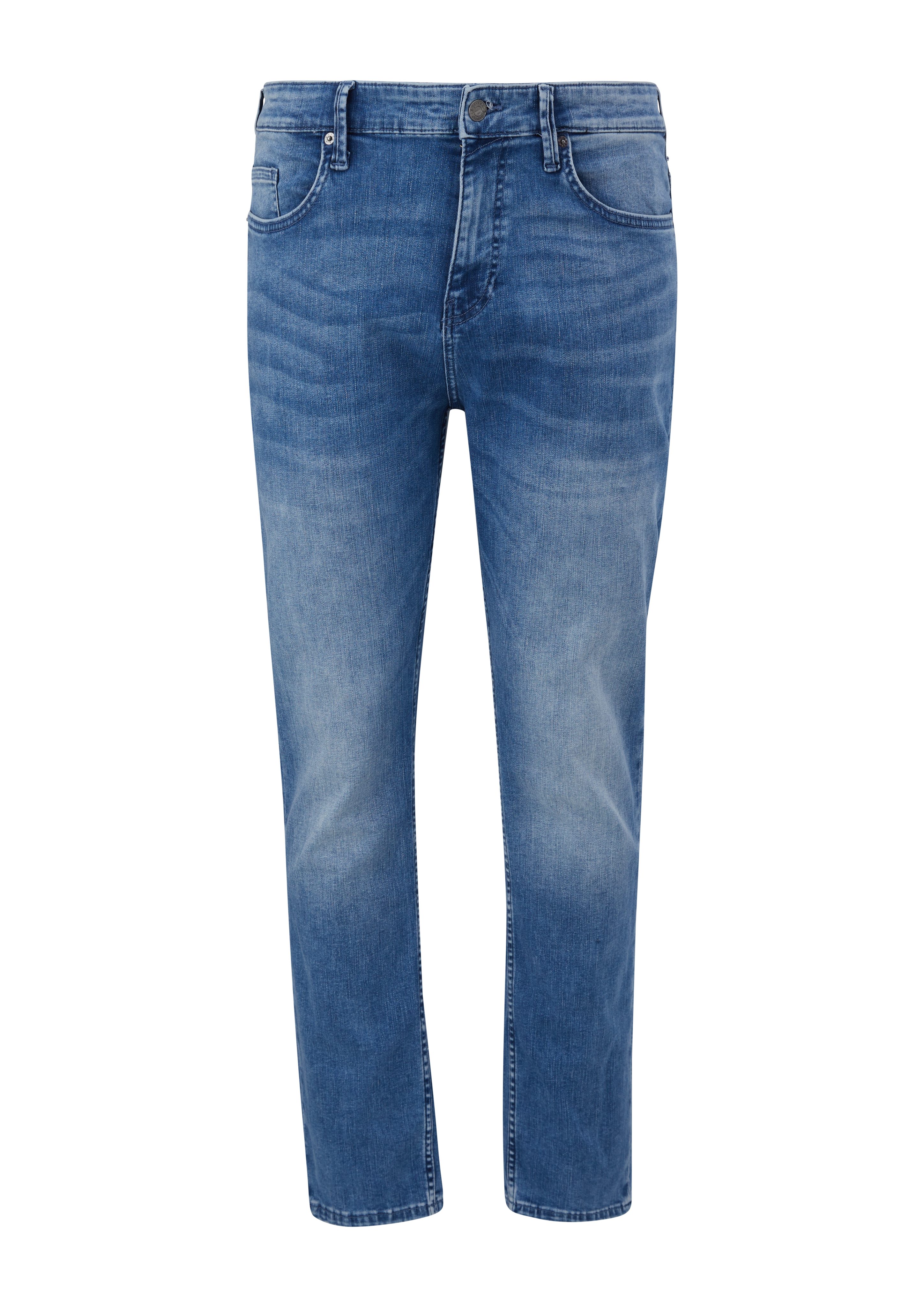 s.Oliver Stoffhose Jeans Casby / Straight / Leg / Fit Waschung Mid Rise Relaxed ozeanblau