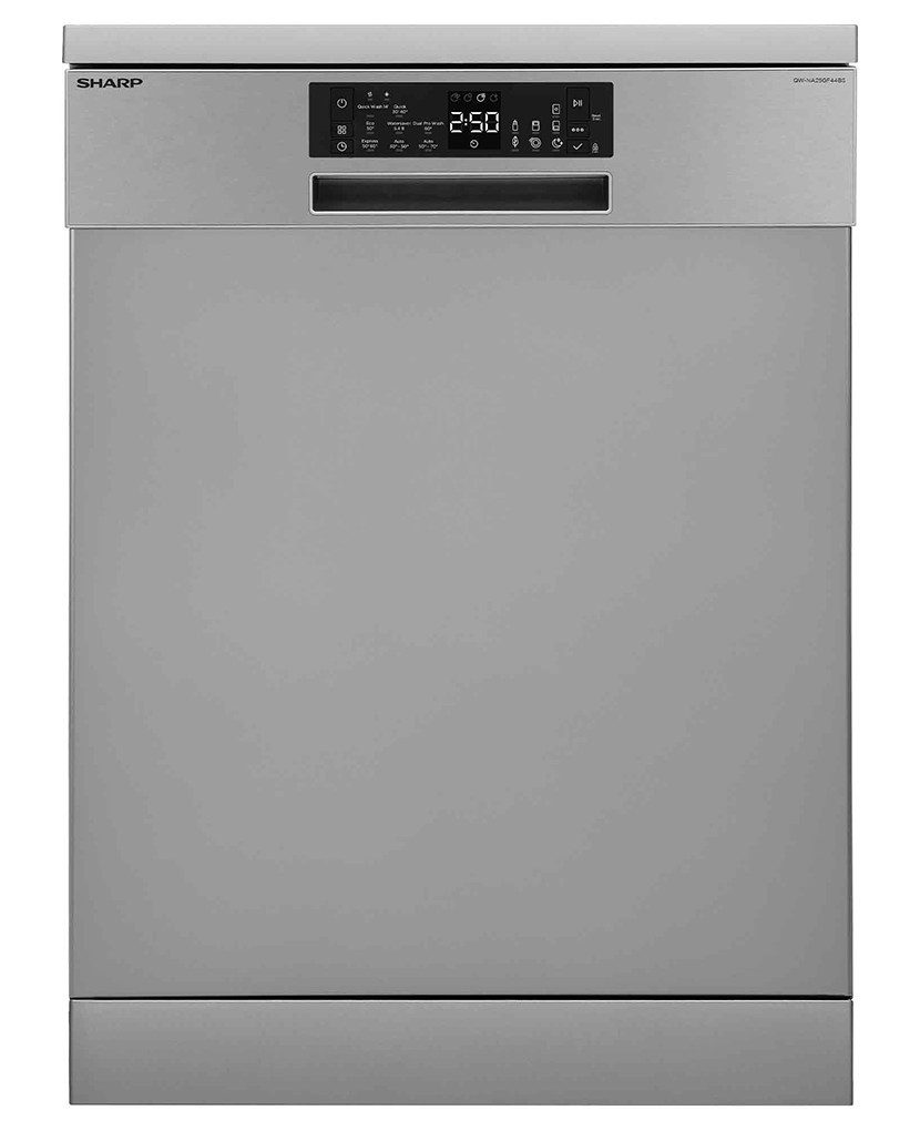 Sharp Standgeschirrspüler QW-NA25GF44BS-DE, 9 l, 14 Maßgedecke, Oberkorb: Höhenverstellbar