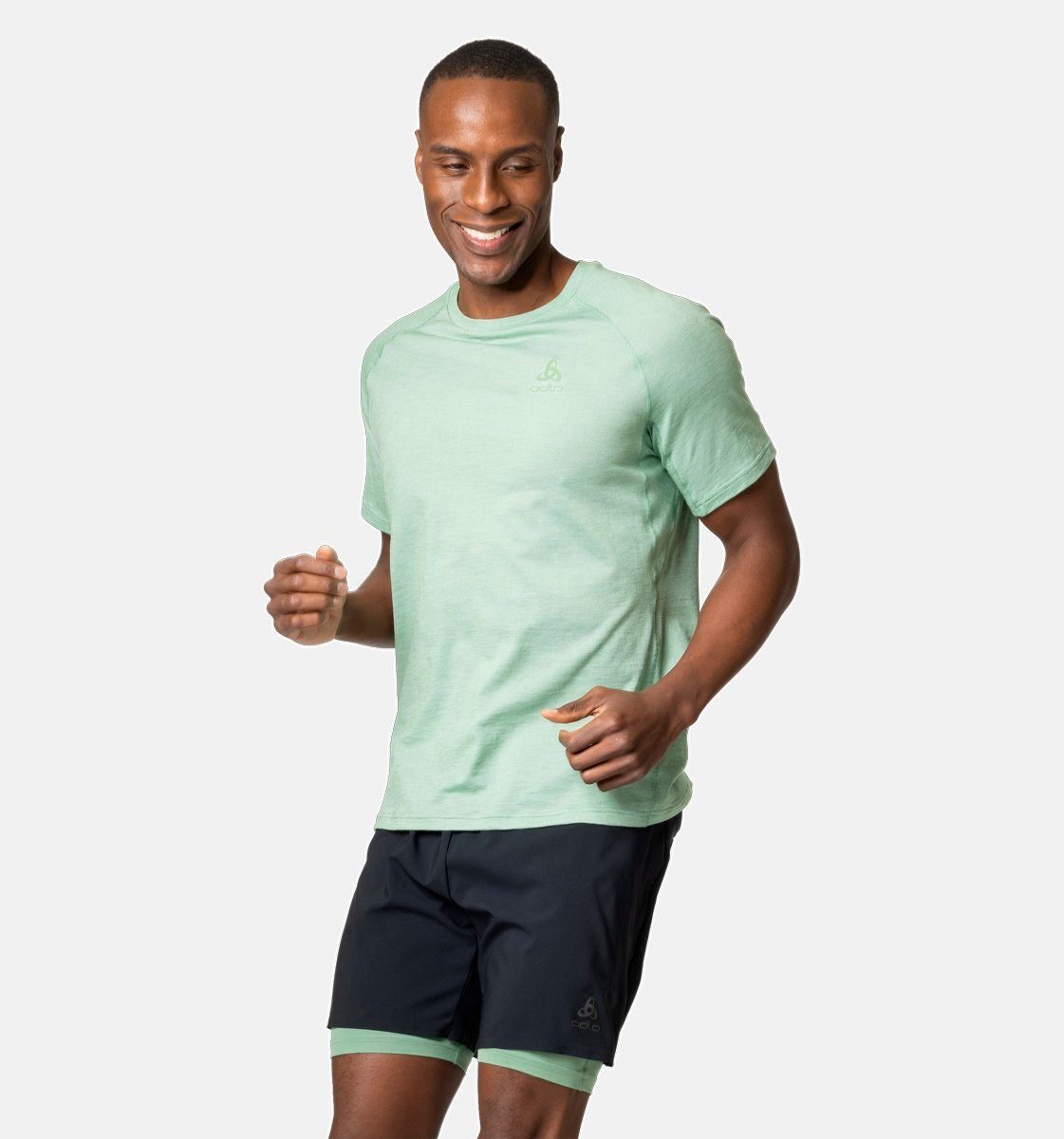 Odlo T-Shirt Wander-/Freizeit Crew Neck X-Alp PW 115 (Merino) lodengrün Herren