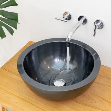 wohnfreuden Aufsatzwaschbecken Kupfer Waschbecken schwarz poliert 45 cm (Kein Set), 20_39849