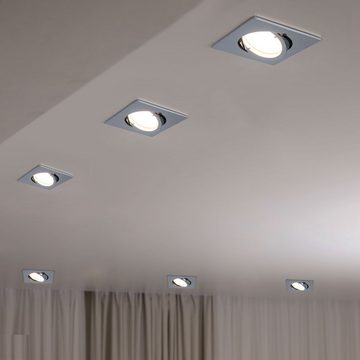 etc-shop LED Einbaustrahler, LED-Leuchtmittel fest verbaut, Warmweiß, 10er Set LED Einbau Decken Strahler Schlaf Zimmer Spot