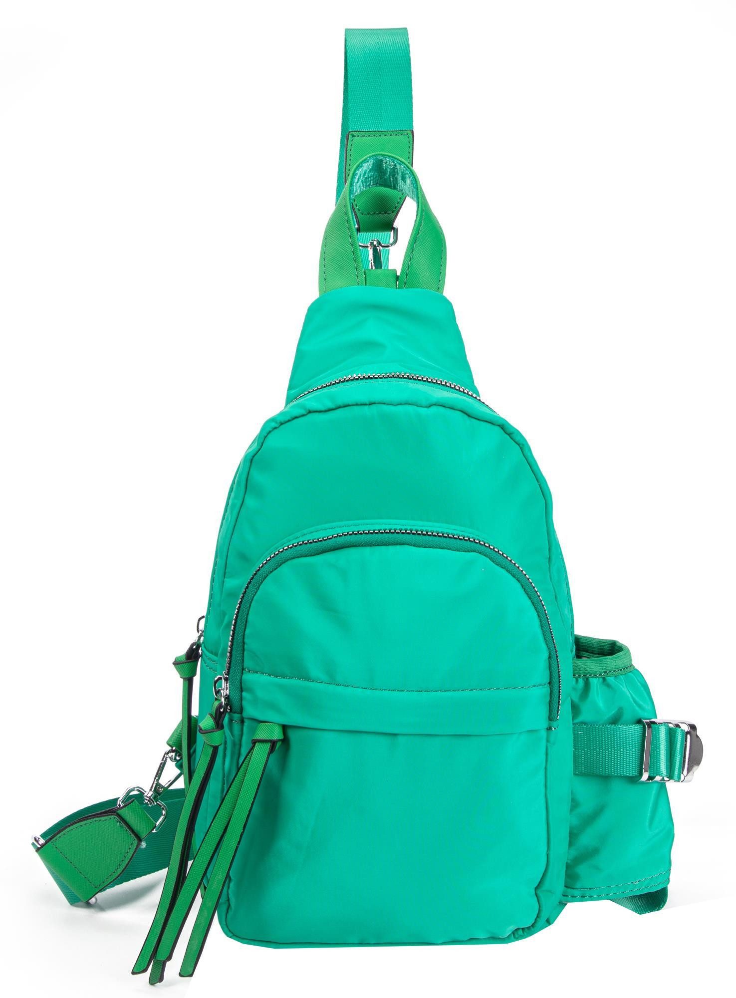ITALYSHOP24 Schultertasche Damen Crossbody Sling-Tasche Brusttasche Bodybag Unisex Rucksack Reise, Umhängetasche Crossover Crossbag Shopper Handtasche sportlich Reise