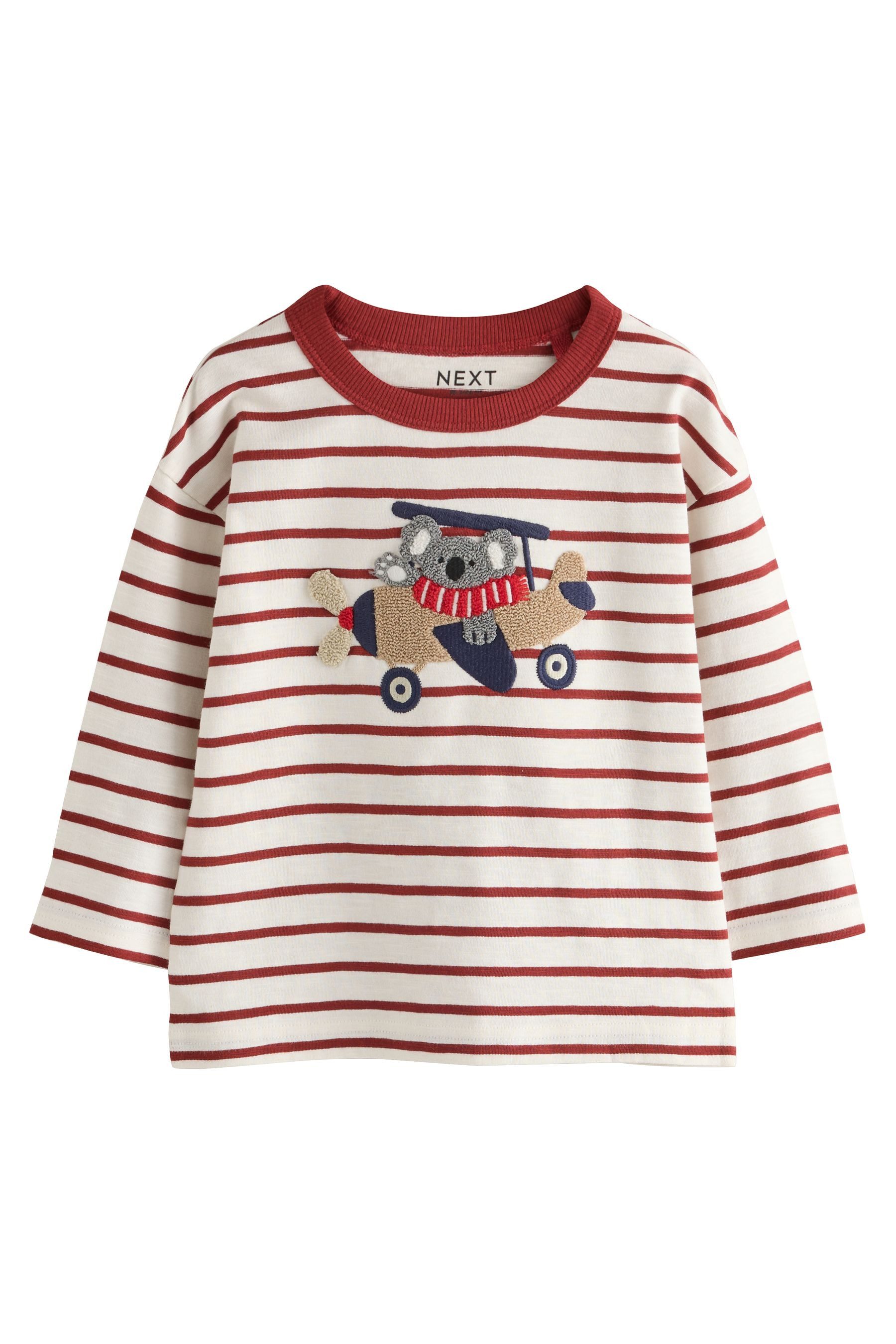 Next Langarmshirt Langärmeliges Shirt mit Applikation (1-tlg)