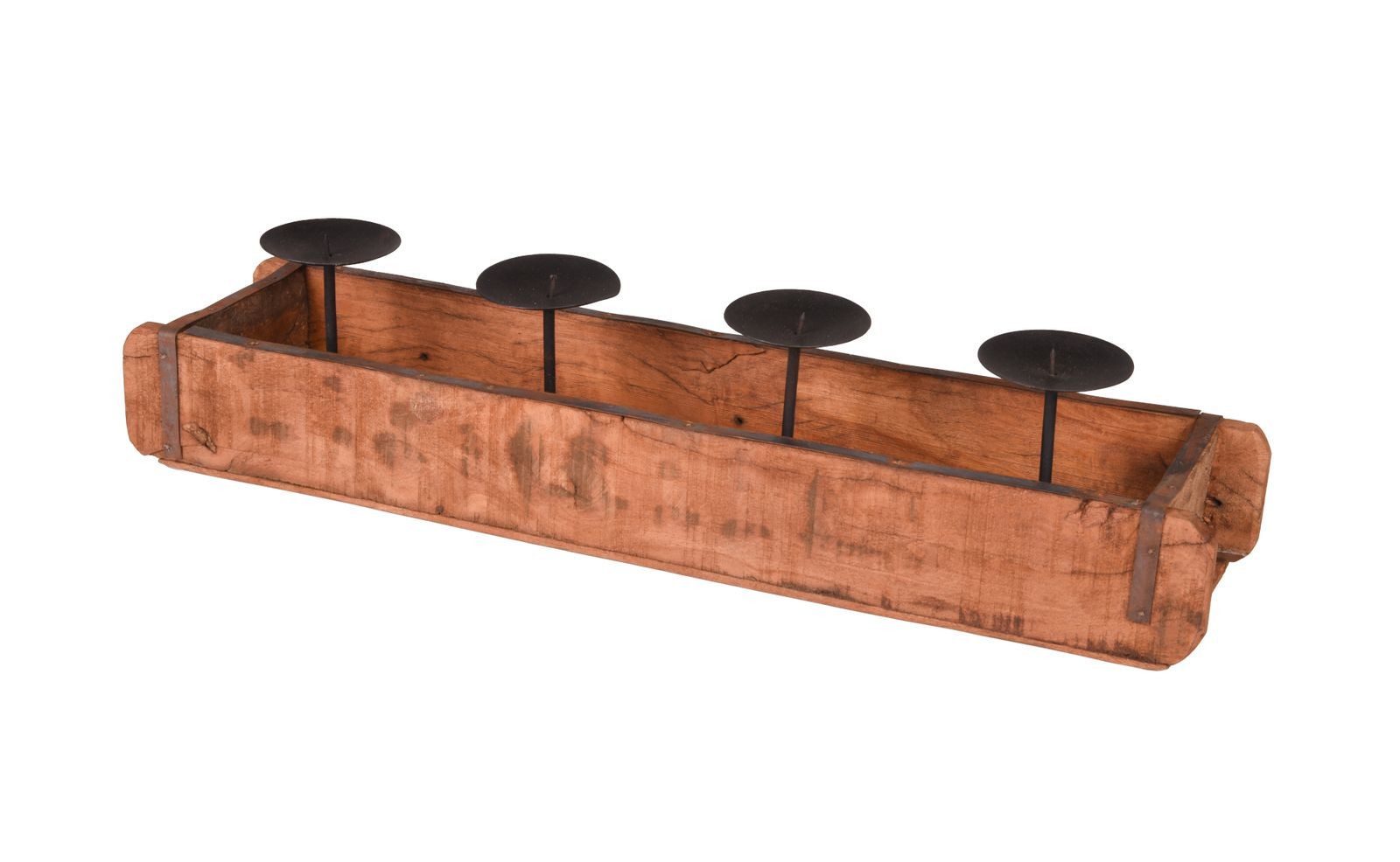 Gravidus Kerzenhalter Kerzenhalter Ziegelform für 4 Blockkerzen aus recyceltem Holz