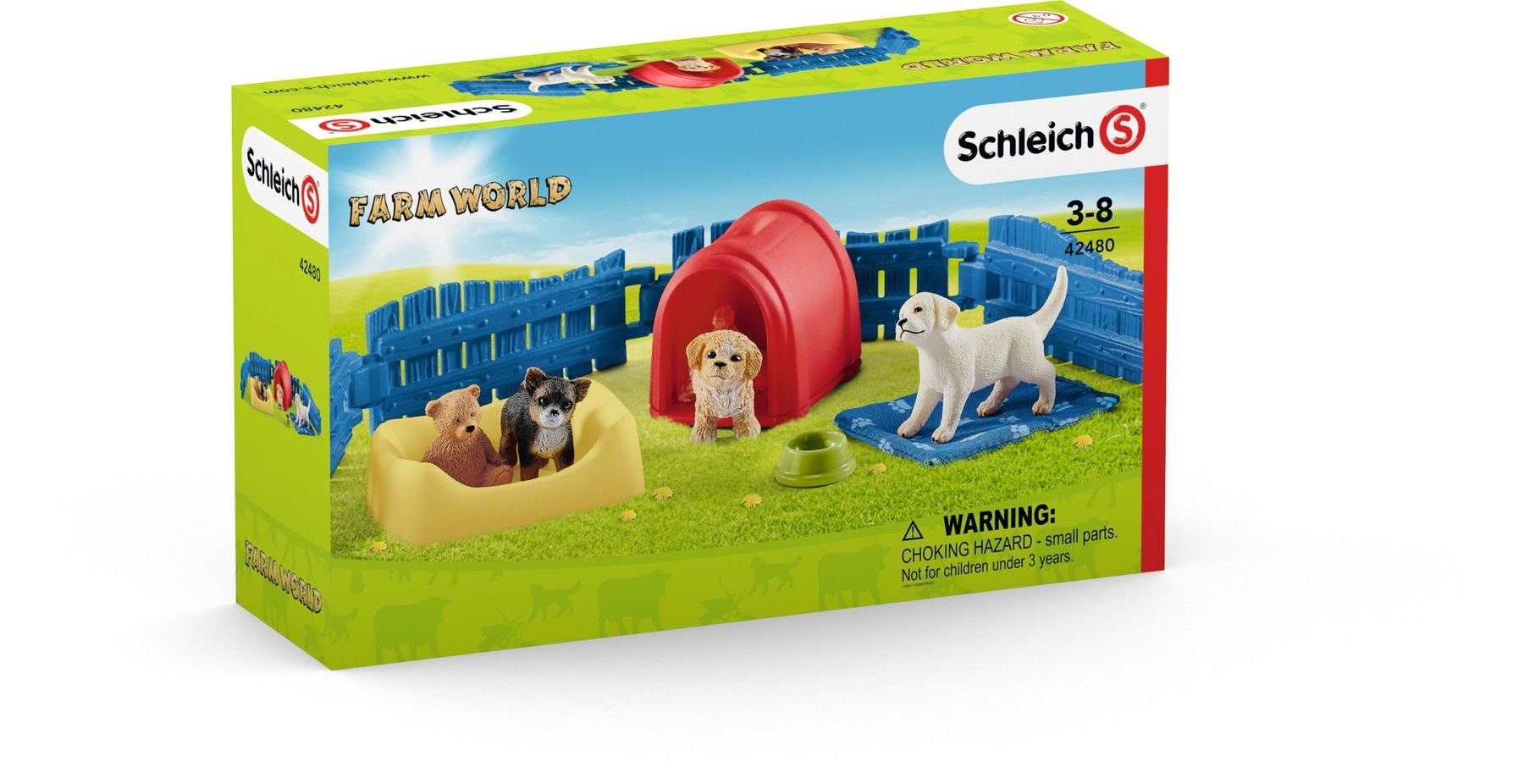 Schleich® Spielfigur Welpenstube - Farm World