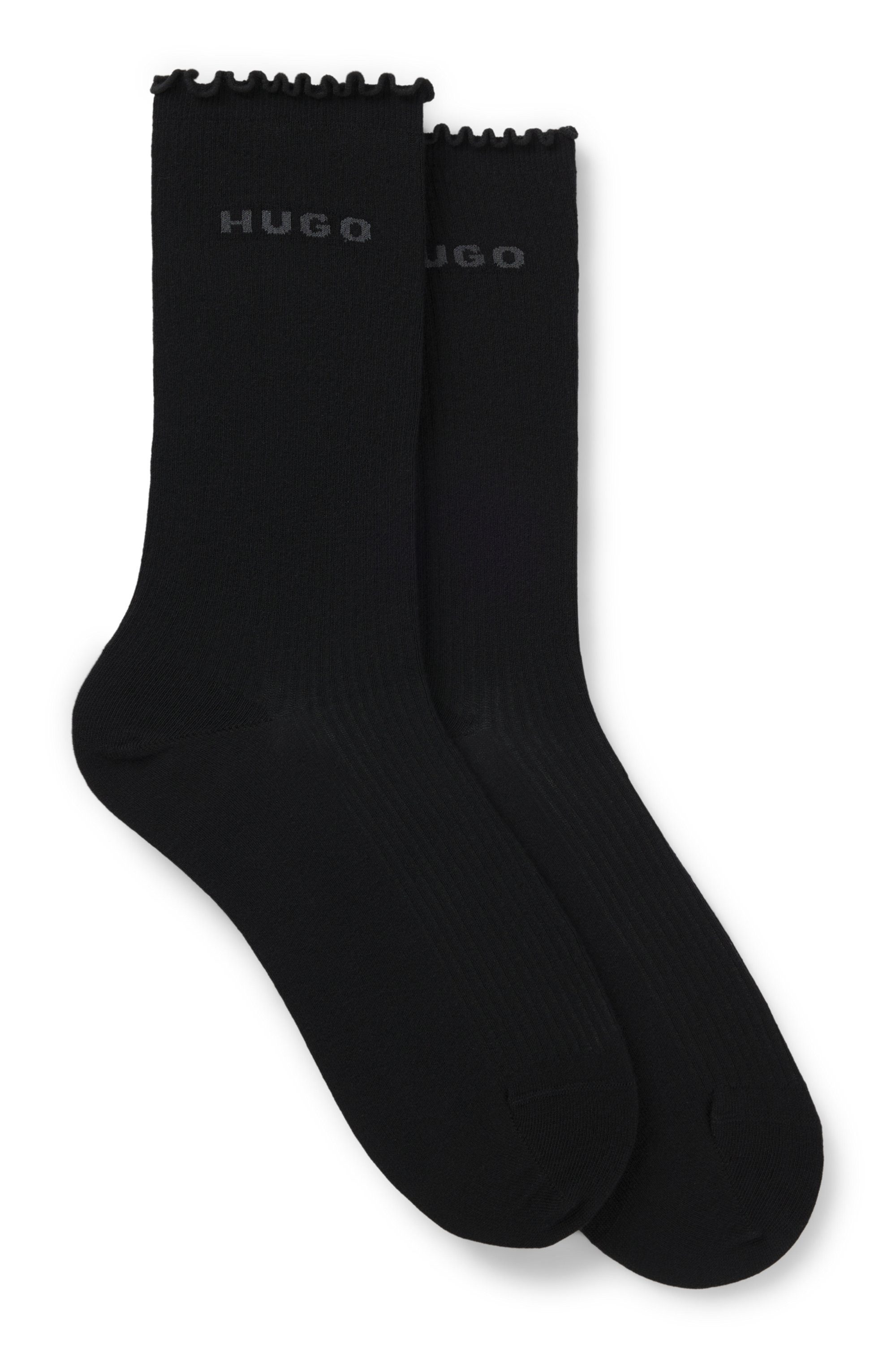 HUGO Basicsocken 2P RS LETTUCE CC W (2-Paar) Bund leicht gekräuselt – Bild 3 von 5