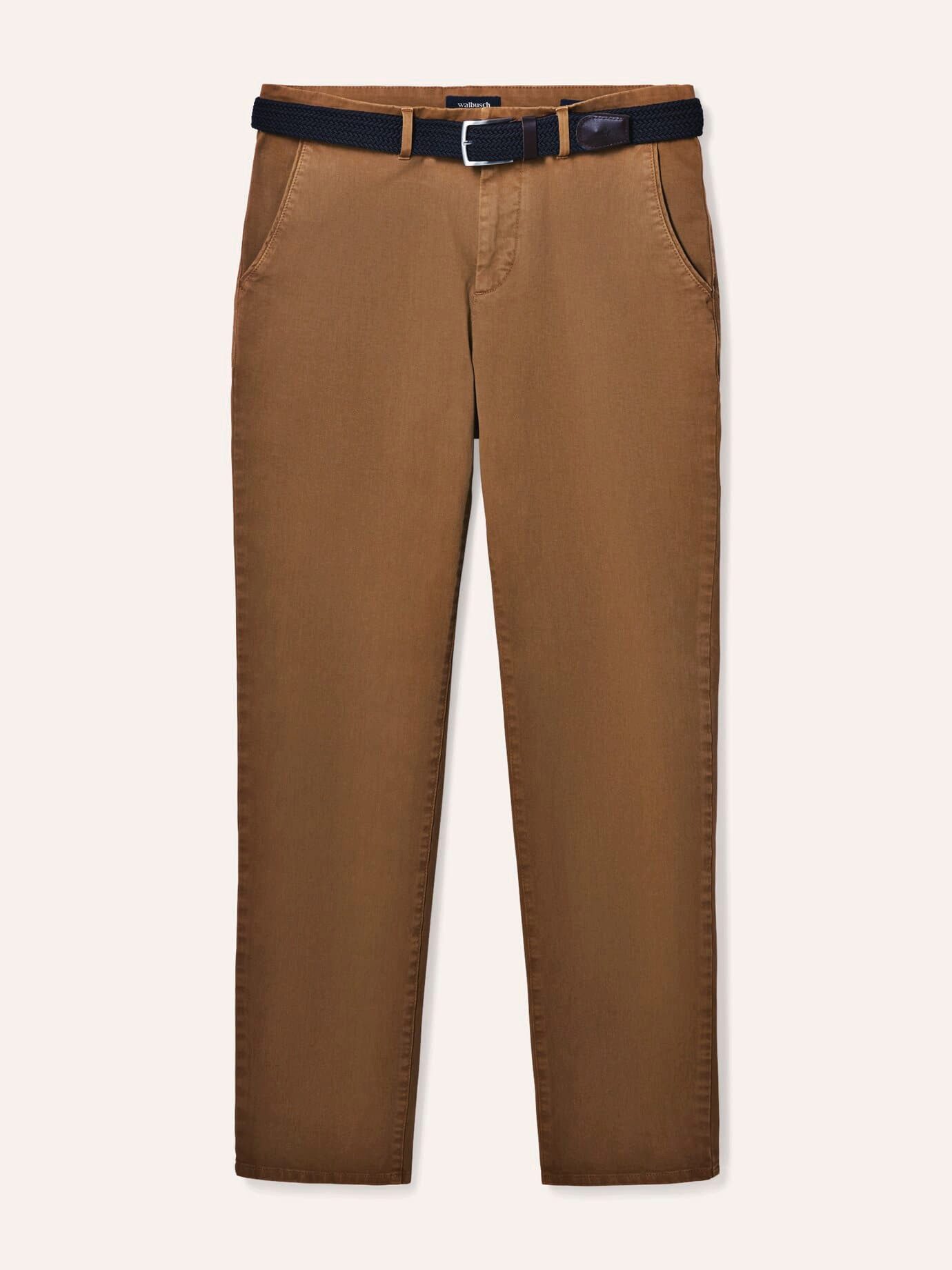 Walbusch Chinohose Herren Chino inklusive Gürtel Regular fit Flex-Bund (ca. 3 cm dehnbar). Gürtelschlaufen. 2 Schubtaschen – Bild 2 von 4