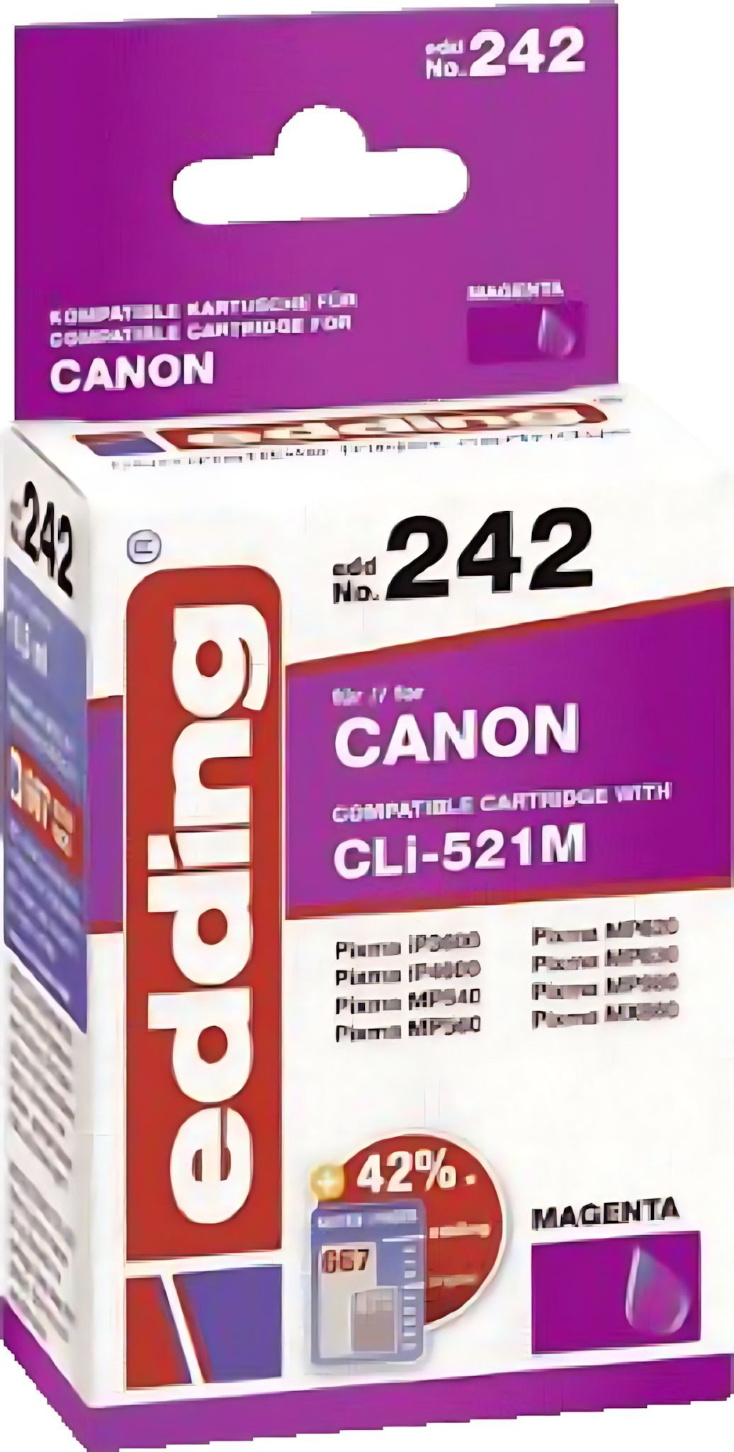 edding Tonerpatrone Edding Tintenpatrone EDD-242 ersetzt Canon CLI-521M