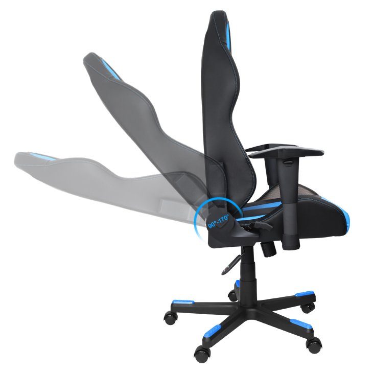 Sades Gaming-Stuhl "Orion" schwarz/blau, Kunstleder, ergonomischer günstig online kaufen