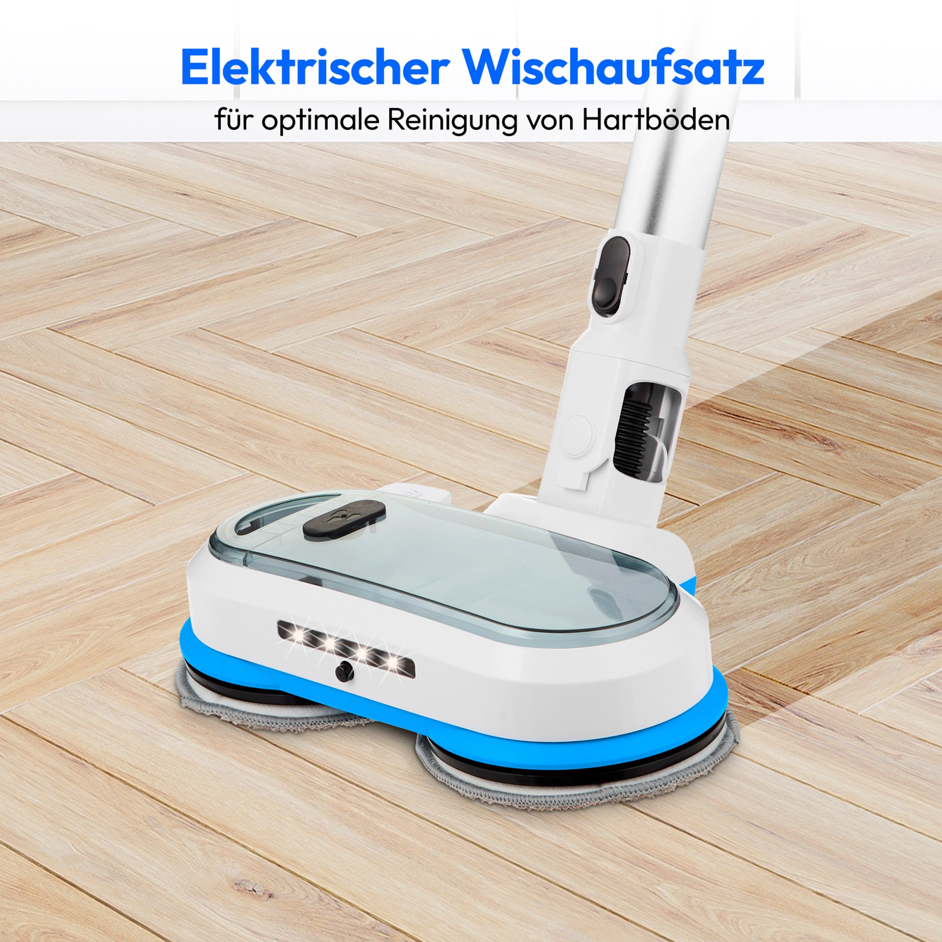 Medion® Stielstaubsauger MEDION LIFE P400 W+ Akku-Staubsauger mit Wischfunktion, 400 W, beutellos, LED-Touch-Displ.,3-stufige Saugleistung,beutellos,Zyklon-Technologie