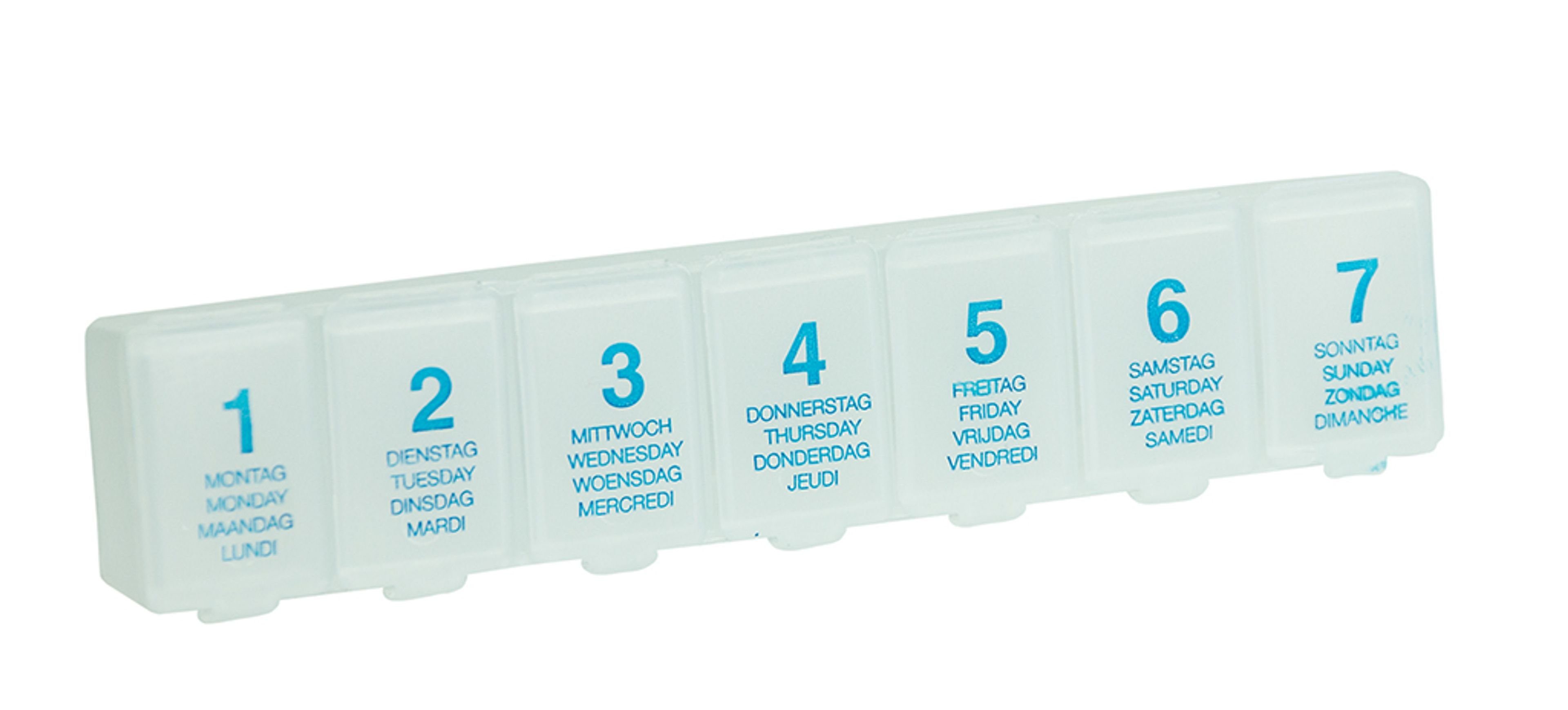 Pillendose Pillenbox Pillendose Tablettendose Box Dose 7 Tage transparent