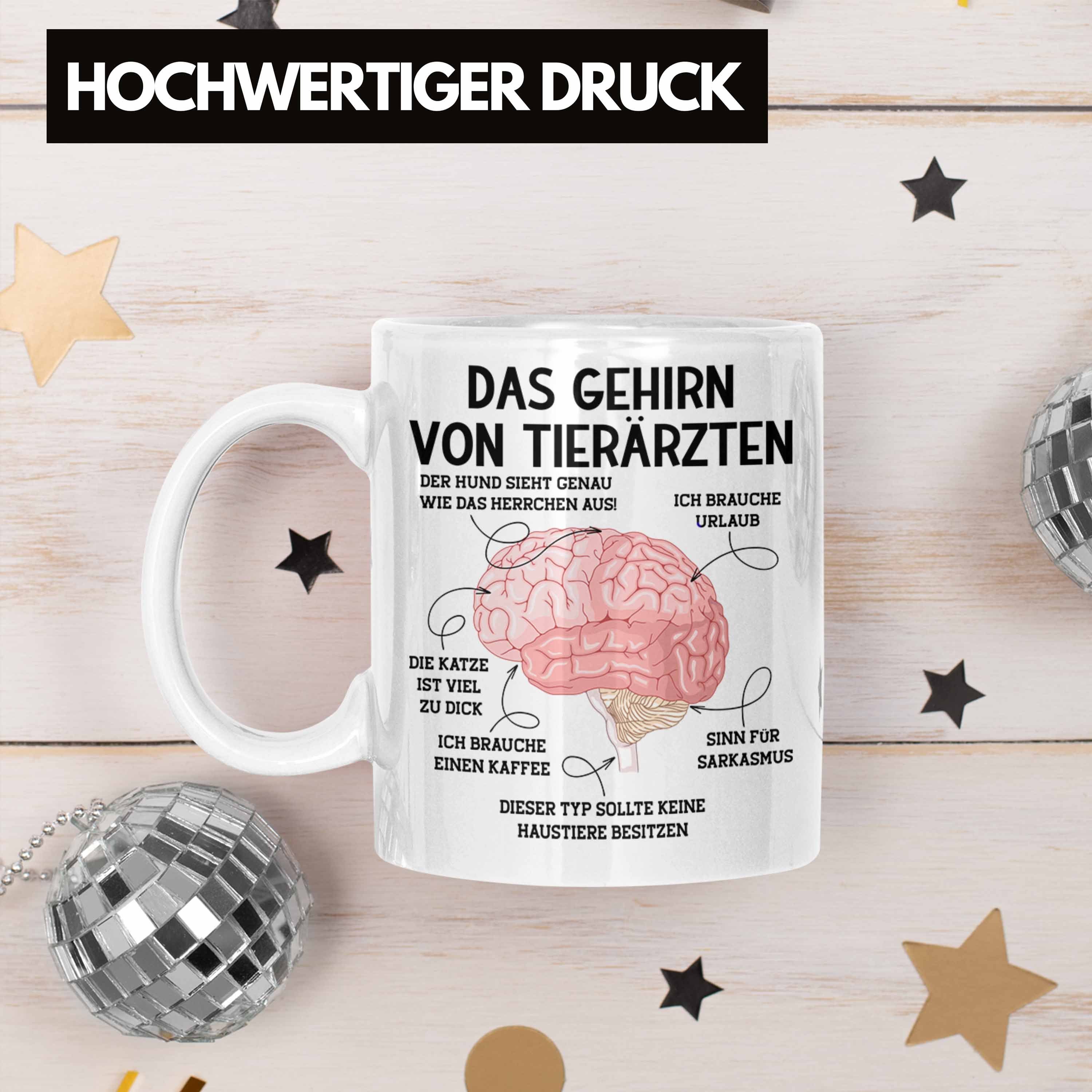 Trendation Sprüche Weiss Tasse Tierärztin Gehirn Lustiger Weihnachte Spruch Tierarzt Geschenk