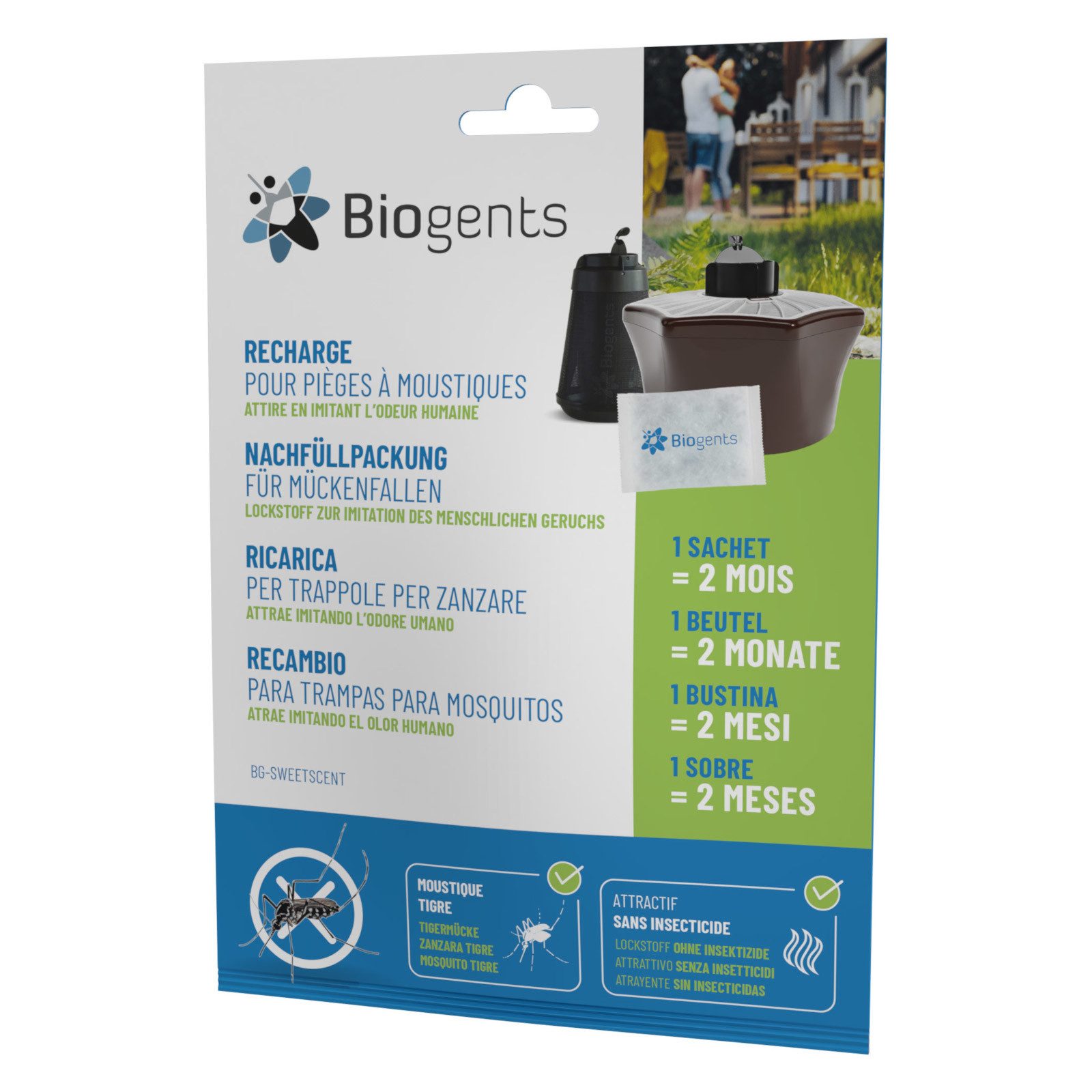 Biogents AG Ultraschall-Tierabwehr BG-Sweetscent Lockstoff (2 Monate) Nachfüllpackung für elektrische ...