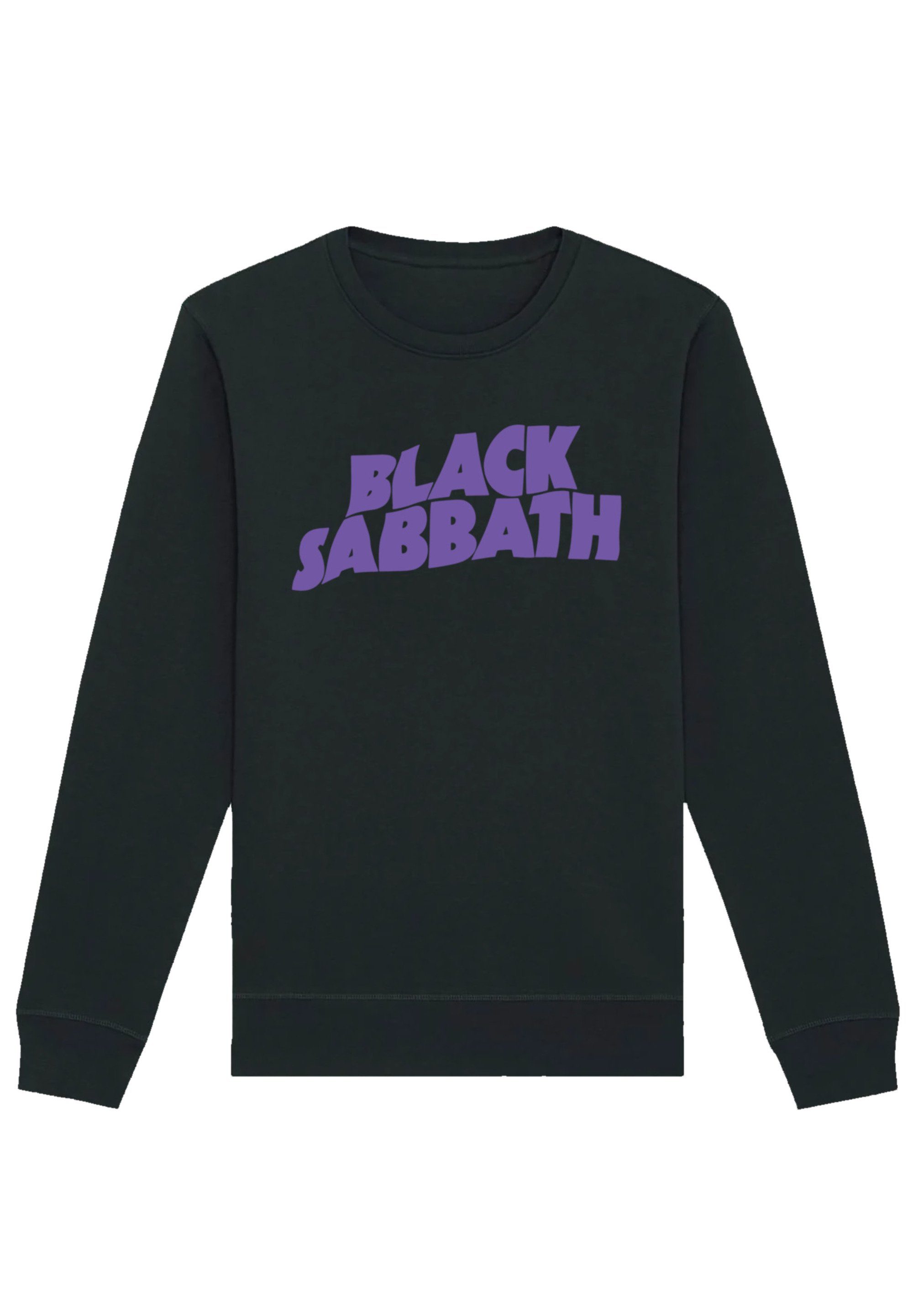 F4NT4STIC Sweatshirt Black Sabbath Wavy Logo Black Print schwarz