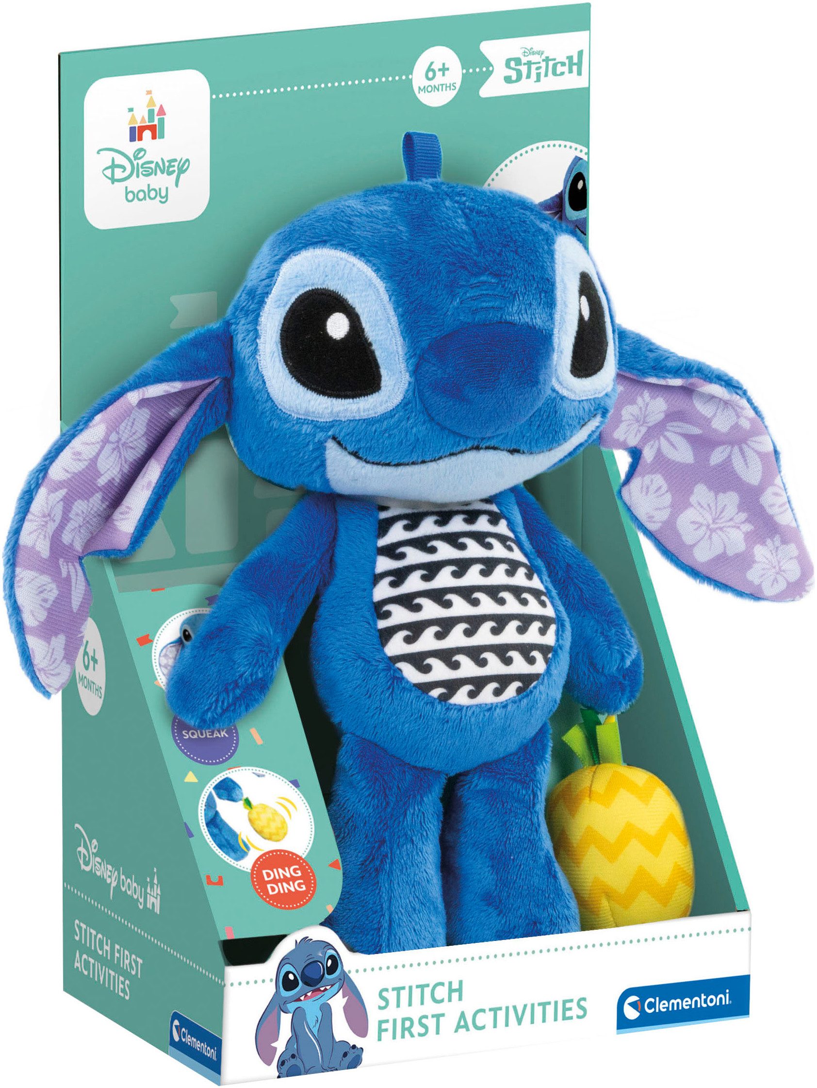 Clementoni® Plüschfigur Disney Baby, Stitch, Erste Aktivitäten, Made in Eur günstig online kaufen