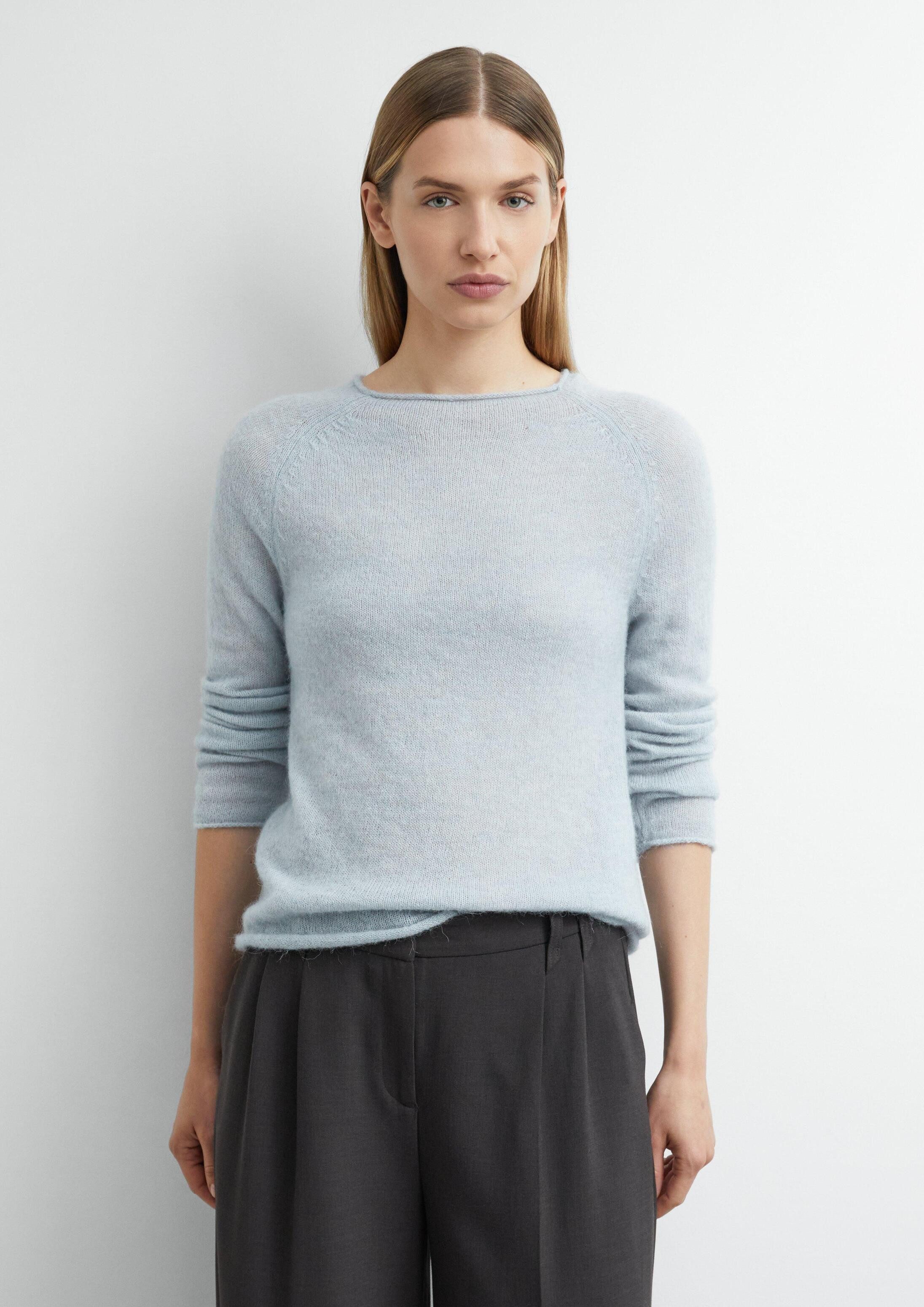 comma Longpullover Strickpullover Leichter Alpakamix-Pullover