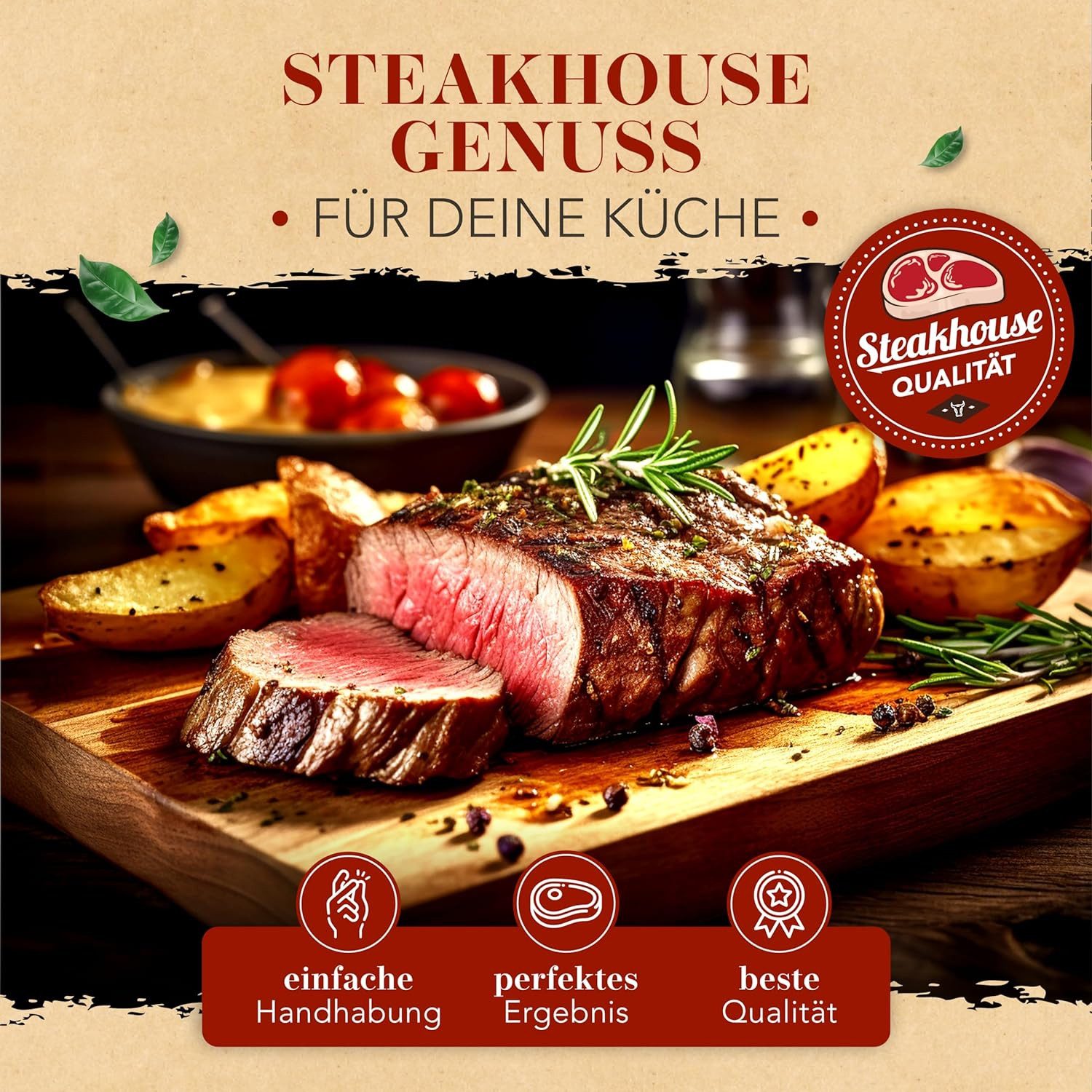 Krustenzauber Grillpfanne Gusseisenpfanne Induktion - Voreingebrannte Gusseisen Pfanne, (Ideale Grillpfanne Induktion, Eisenpfanne, Cast Iron Pan, Bratpfanne, Gusseiserne Pfanne Skillet Gusspfanne)