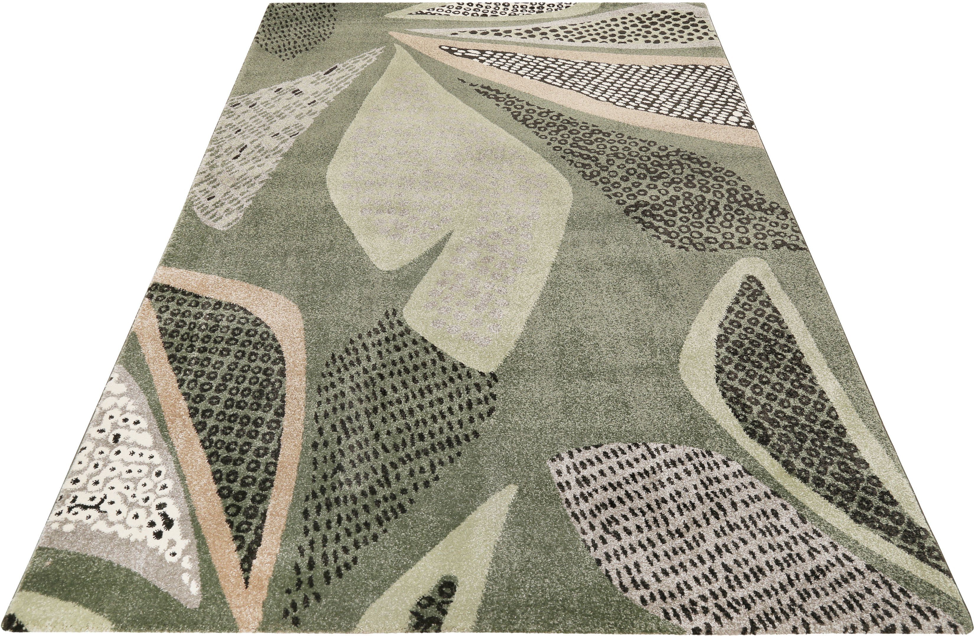 Teppich Hazel, Esprit, rechteckig, Höhe: 13 mm, schön weicher Kurzflor in modernem Design, bunt, Wohnzimmer