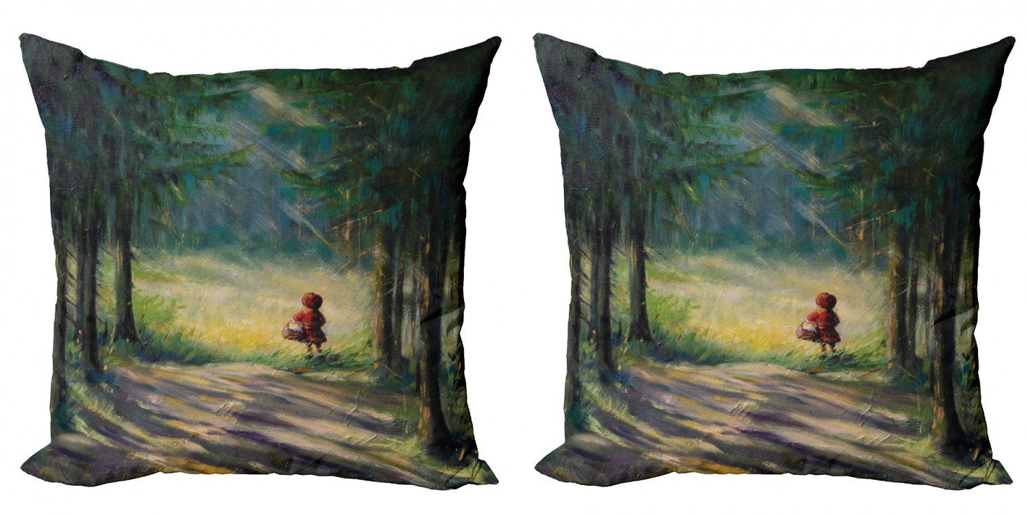 Wald (2 Abakuhaus Modern Kissenbezüge Accent Fantasie Doppelseitiger Geschichte Stück), Digitaldruck,