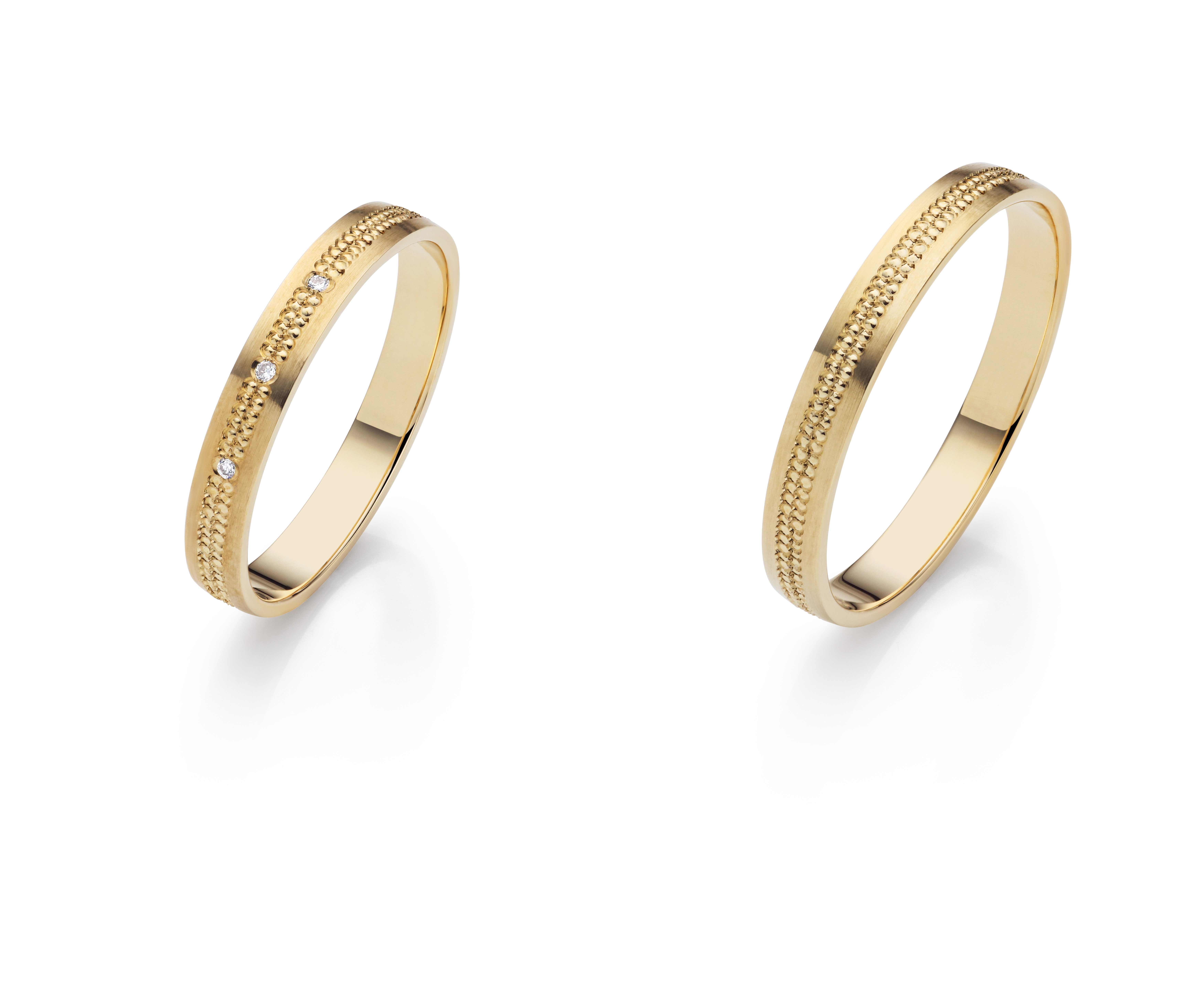 Firetti Trauring Schmuck Geschenk Gold 375 Hochzeit Ehering Partnerring "LIEBE", Made in Germany - wahlweise mit oder ohne Brillanten