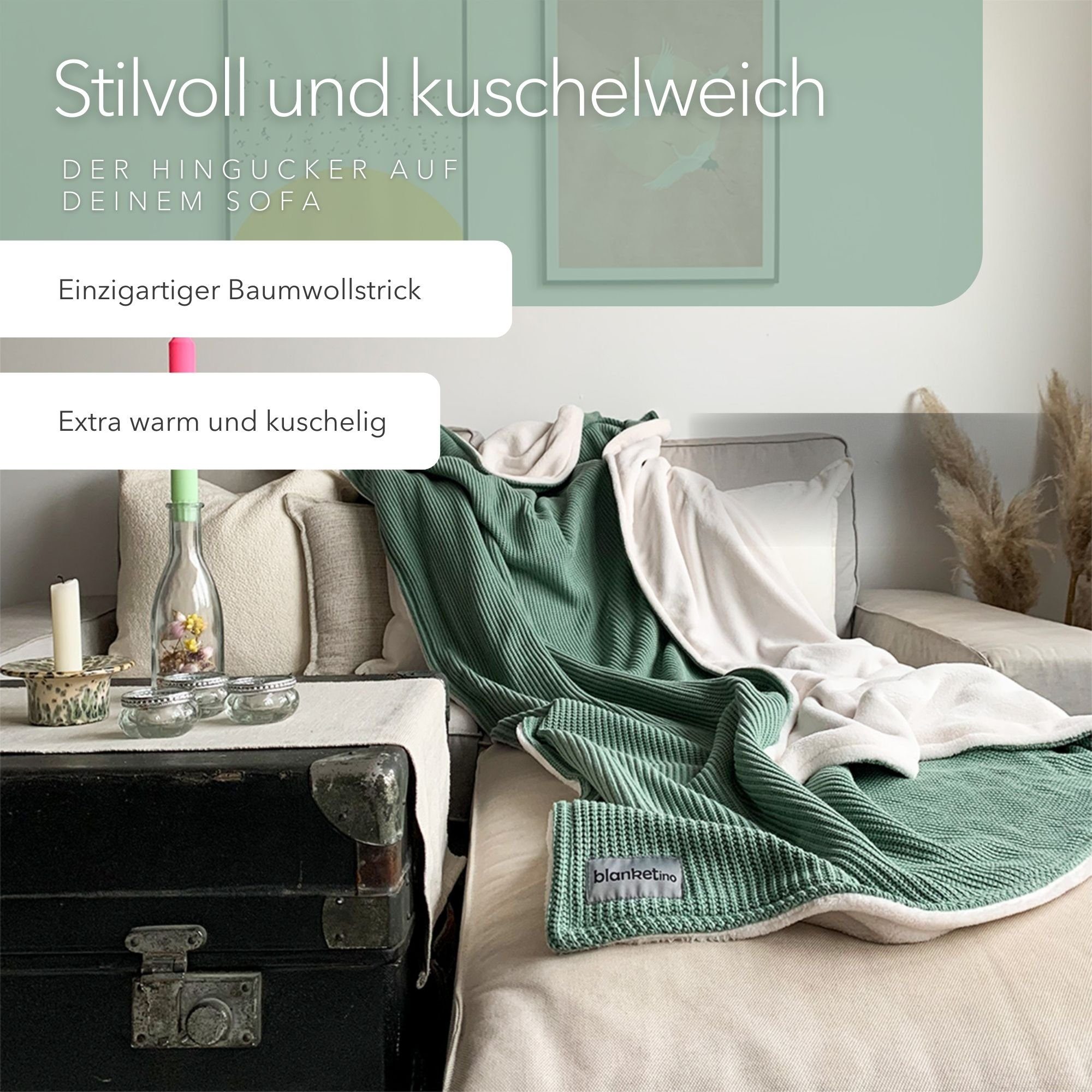 Wohndecke flauschige Kuscheldecke, wärmende Couchdecke im günstig online kaufen