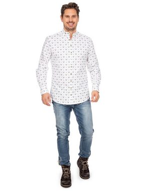 Gipfelstürmer Trachtenhemd Hemd Stehkragen 420001-4166-45 marine (Slim Fit)