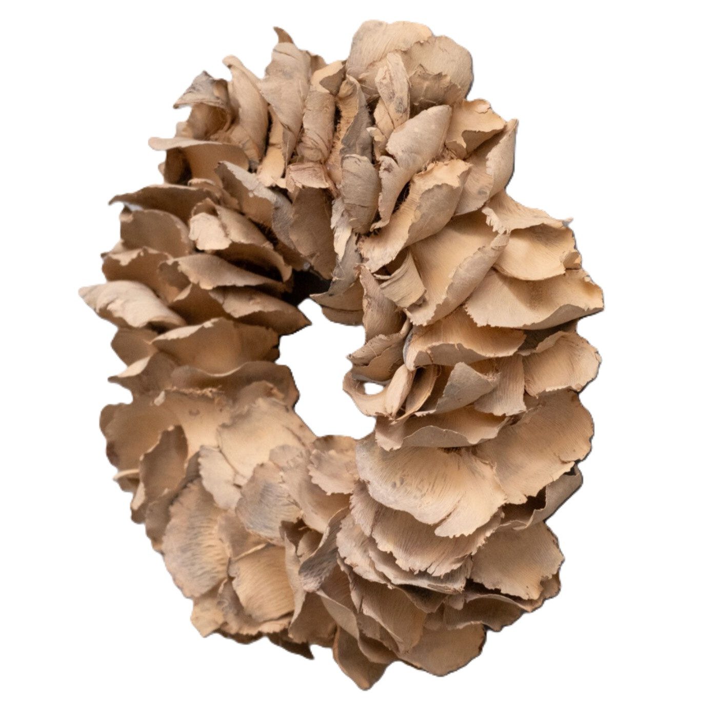 Couronne Dekokranz Kranz Deko Hängekranz Beige Sandfarben Klein 25 cm, Naturmaterialien in Handarbeit gefertigt