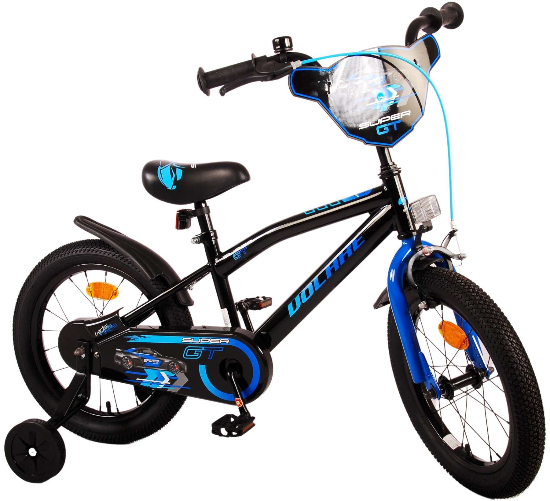 Volare Kinderfahrrad Kinderfahrrad Super GT Fahrrad für Jungen 16 Zoll Kinderrad in Blau