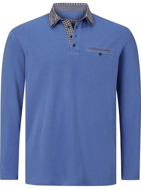 Charles Colby Langarm-Poloshirt EARL CHAD mit doppeltem Kragen