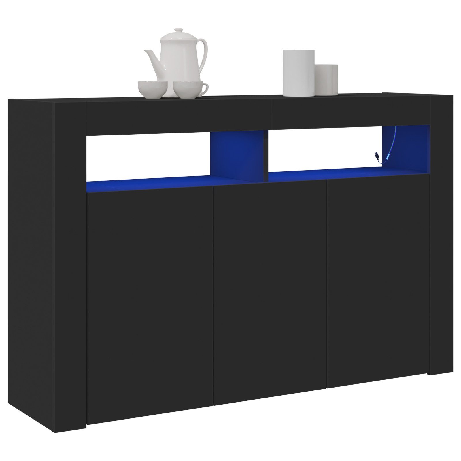 vidaXL Sideboard Sideboard Schwarz Engineered Wood günstig online kaufen