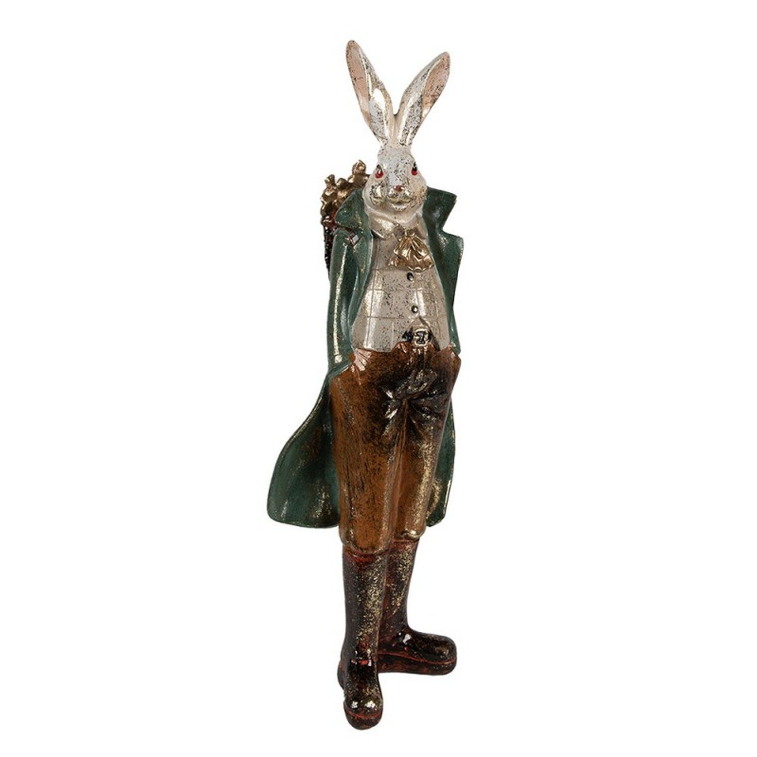 Caldine Dekofigur Figur Kaninchen 37 cm Goldfarbig Hase Osterhase Frühling (1 St)