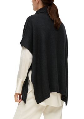 s.Oliver BLACK LABEL Poncho Oversized Strickponcho aus Wollmix