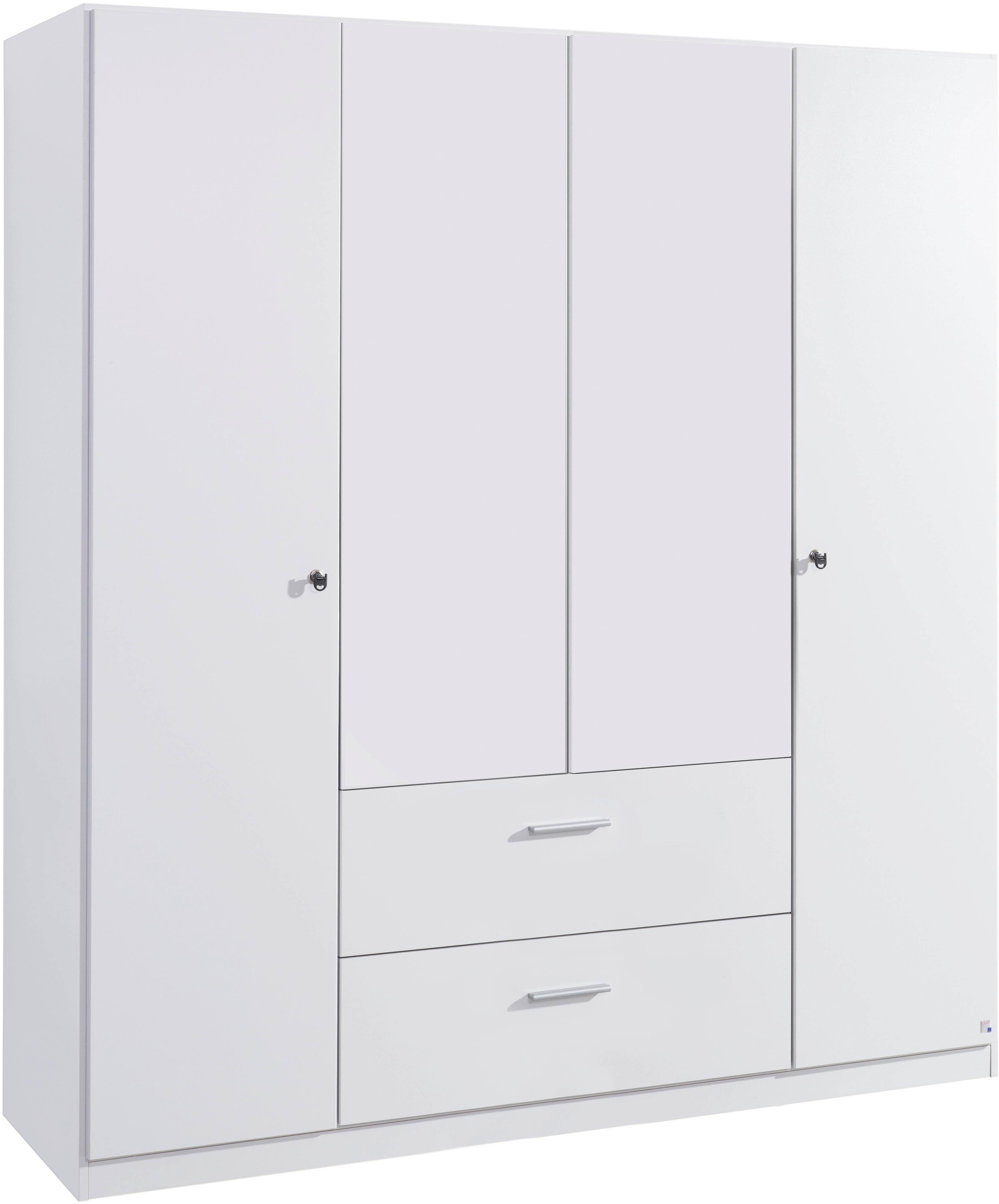 rauch Drehtürenschrank Kleiderschrank Schrank Garderobe Schlafzimmer Büroschrank BUCHHOLZ (mit Schloss, in Breite 90, 135 und 180 cm) viel Stauraum, durchgehende Tür abschließbar MADE IN GERMANY