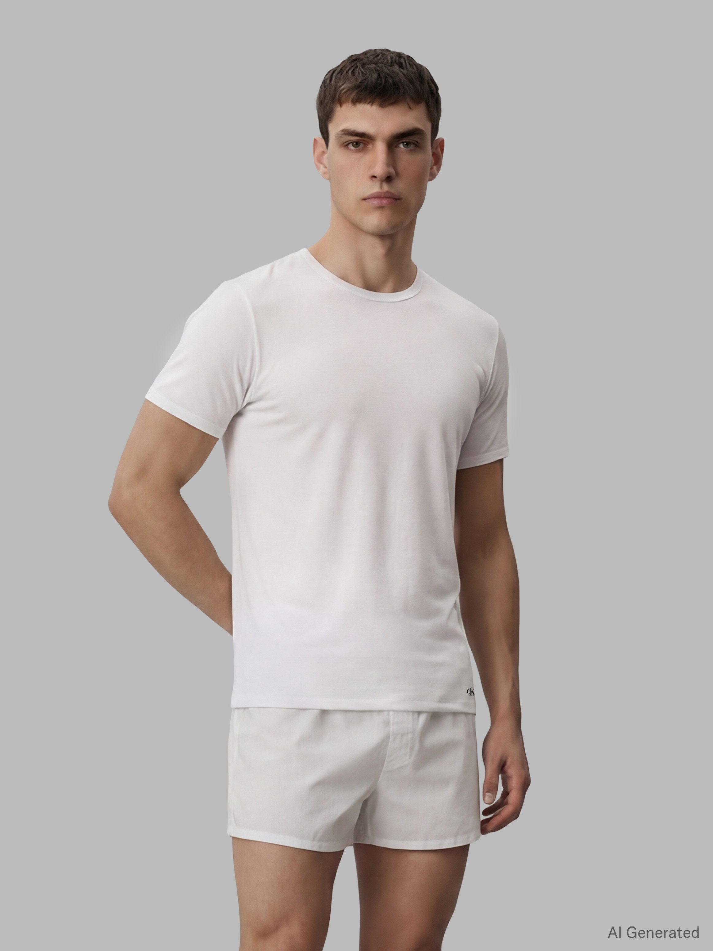 Calvin Klein Underwear T-Shirt SHORT SLEEVE CREW NECK 3PK (Packung, 3-tlg., 3er-Pack) mit Logo am Saum