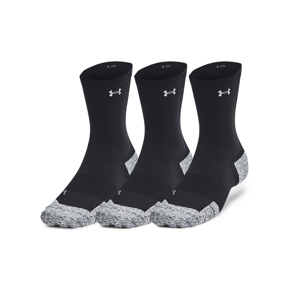 Under Armour® Laufsocken UA VELOCITI RUN CUSH 3P CREW (Packung, 3-Paar) mit dämpfender Wirkung, 3er-Pack, elastischer Materialmix
