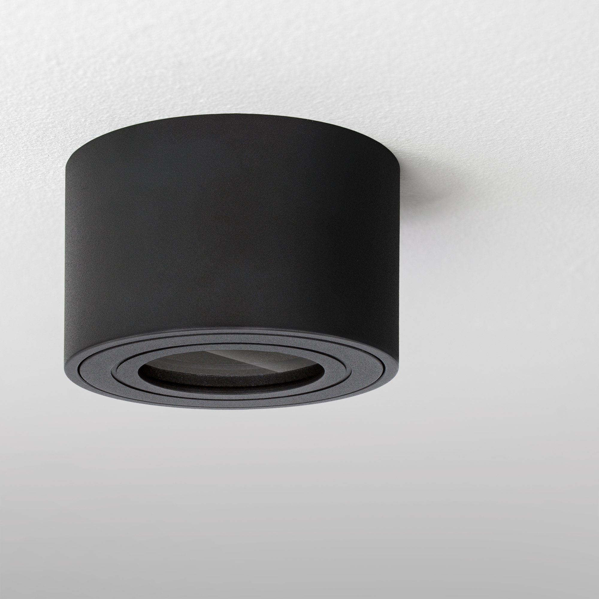 linovum LED Aufbaustrahler Aufbauleuchte SMOL-W matt schwarz mit Wasserschu günstig online kaufen