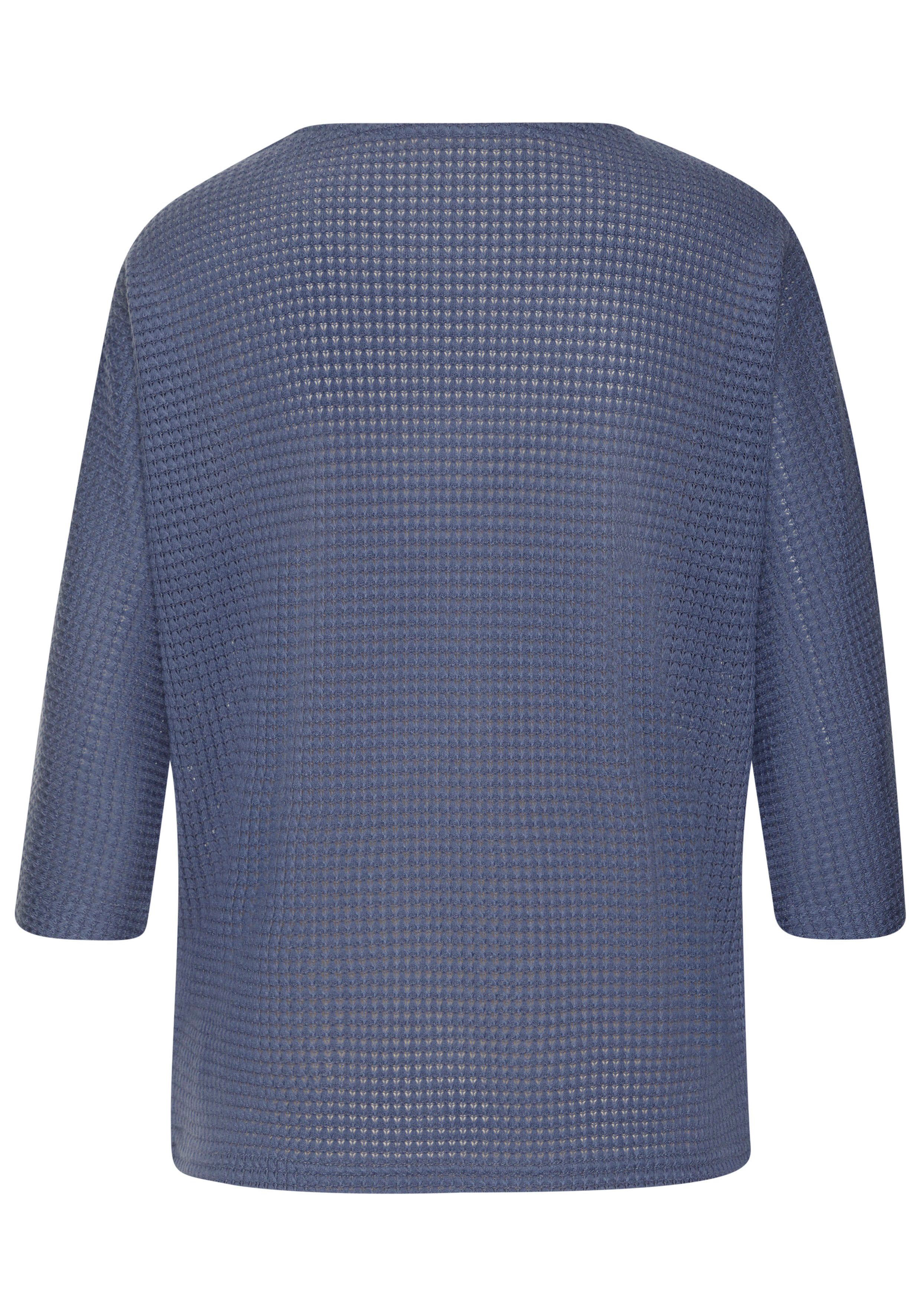 Vivance 3/4-Arm-Shirt aus bügelfreiem Waffelstrick aus bügelfreier Strickqualität