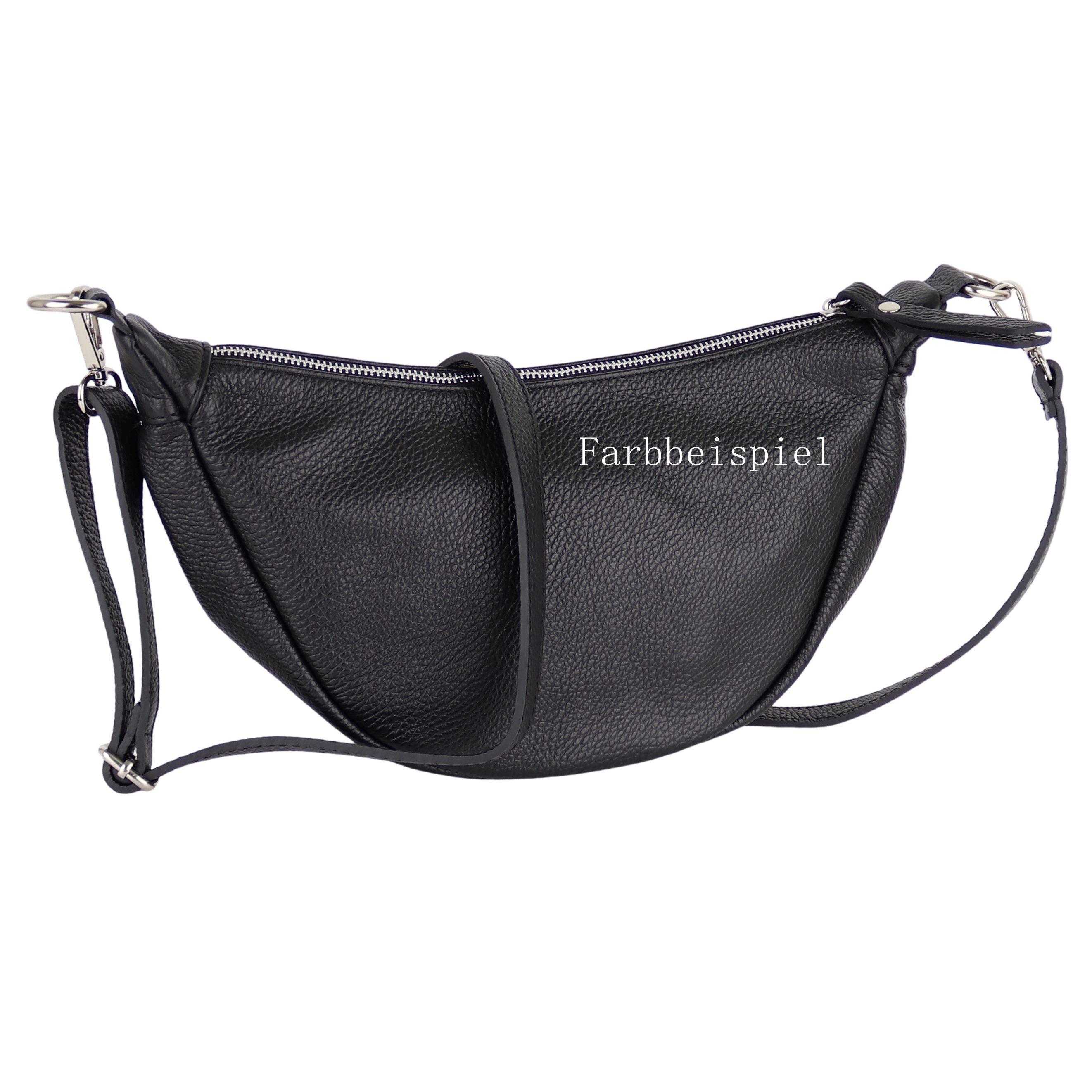 MIRROSI Schultertasche Damen Runde aus Echtleder, günstig online kaufen