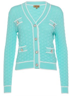 Sarah Kern Strickjacke Cardigan koerpernah im Intarsienstrick